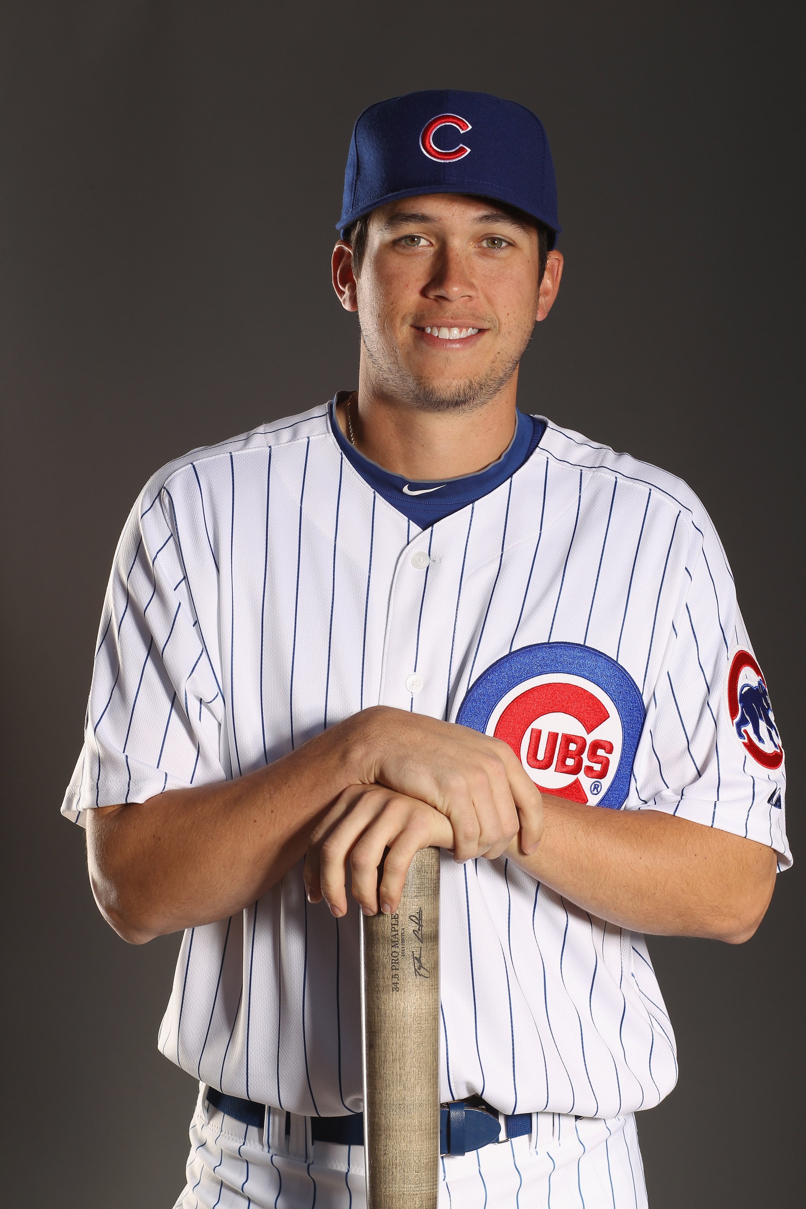 MESA, AZ - FEBRUARY 22: Tyler Colvin #21 of the Chicago Cubs poses for a portrait during media photo day at Finch Park on February 22, 2011 in Mesa, Arizona.  (Photo by Ezra Shaw/Getty Images)