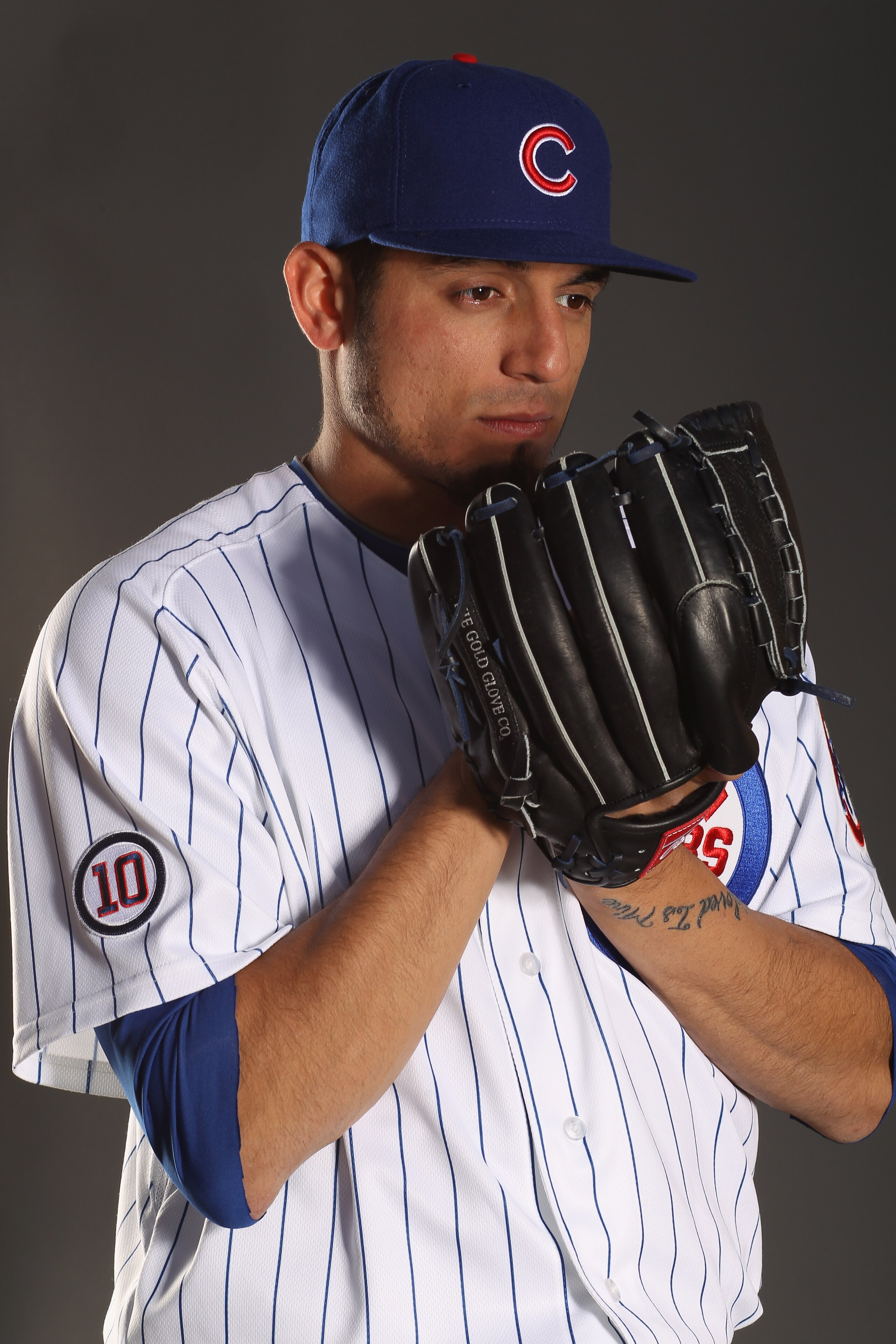 MESA, AZ - FEBRUARY 22:  Matt Garza #17 of the Chicago Cubs poses for a portrait during media photo day at Finch Park on February 22, 2011 in Mesa, Arizona.  (Photo by Ezra Shaw/Getty Images)