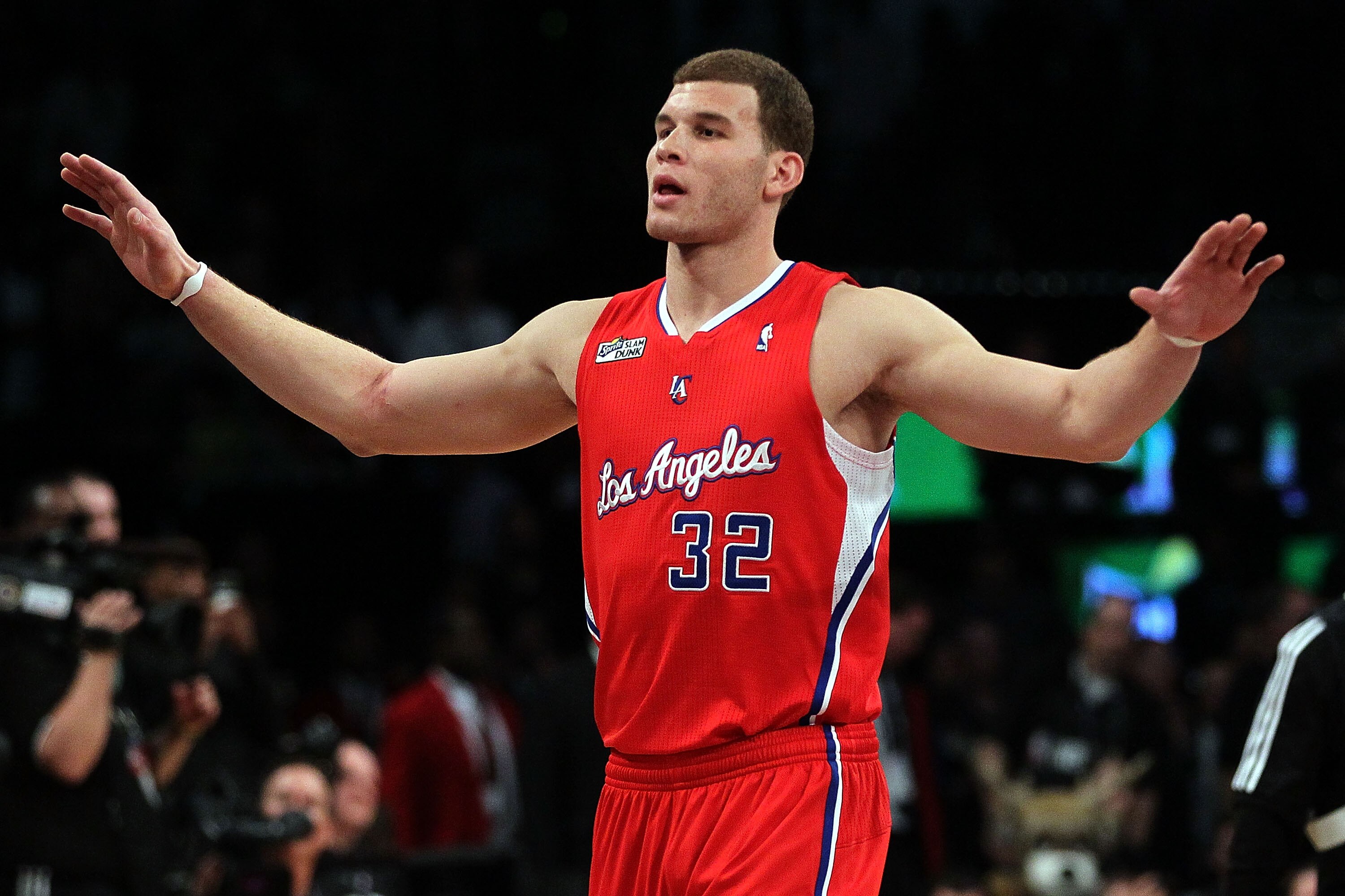 LOS ANGELES, CA - FEBRUARY 19:  Blake Griffin #32 of the Los Angeles Clippers calls out in the Sprite Slam Dunk Contest apart of NBA All-Star Saturday Night at Staples Center on February 19, 2011 in Los Angeles, California. NOTE TO USER: User expressly ac