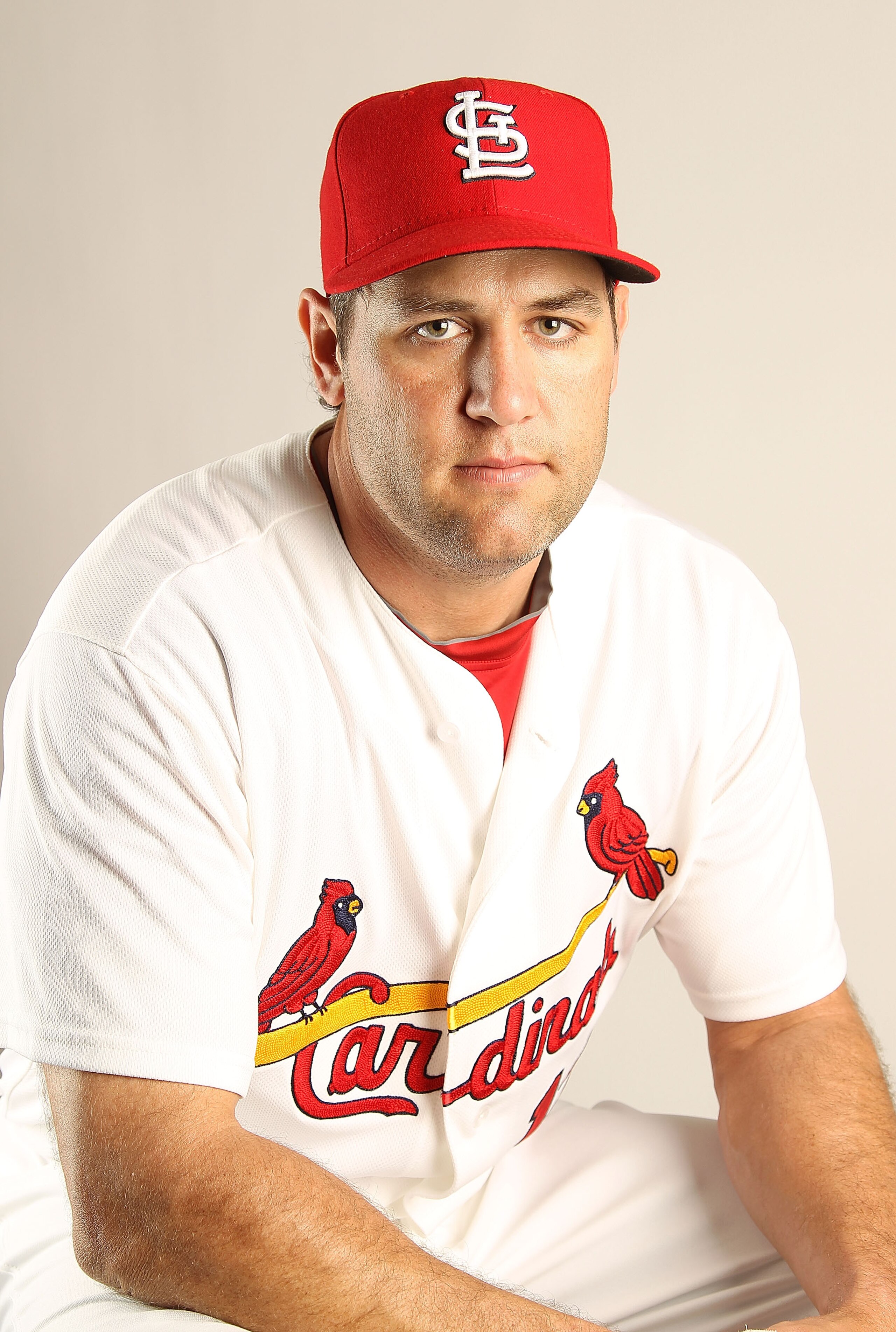 JUPITER, FL - FEBRUARY 24:  Lance Berkman #7 of the St. Louis Cardinals poses for a portrait during Photo Day at Roger Dean Stadium on February 24, 2011 in Jupiter, Florida.  (Photo by Mike Ehrmann/Getty Images)