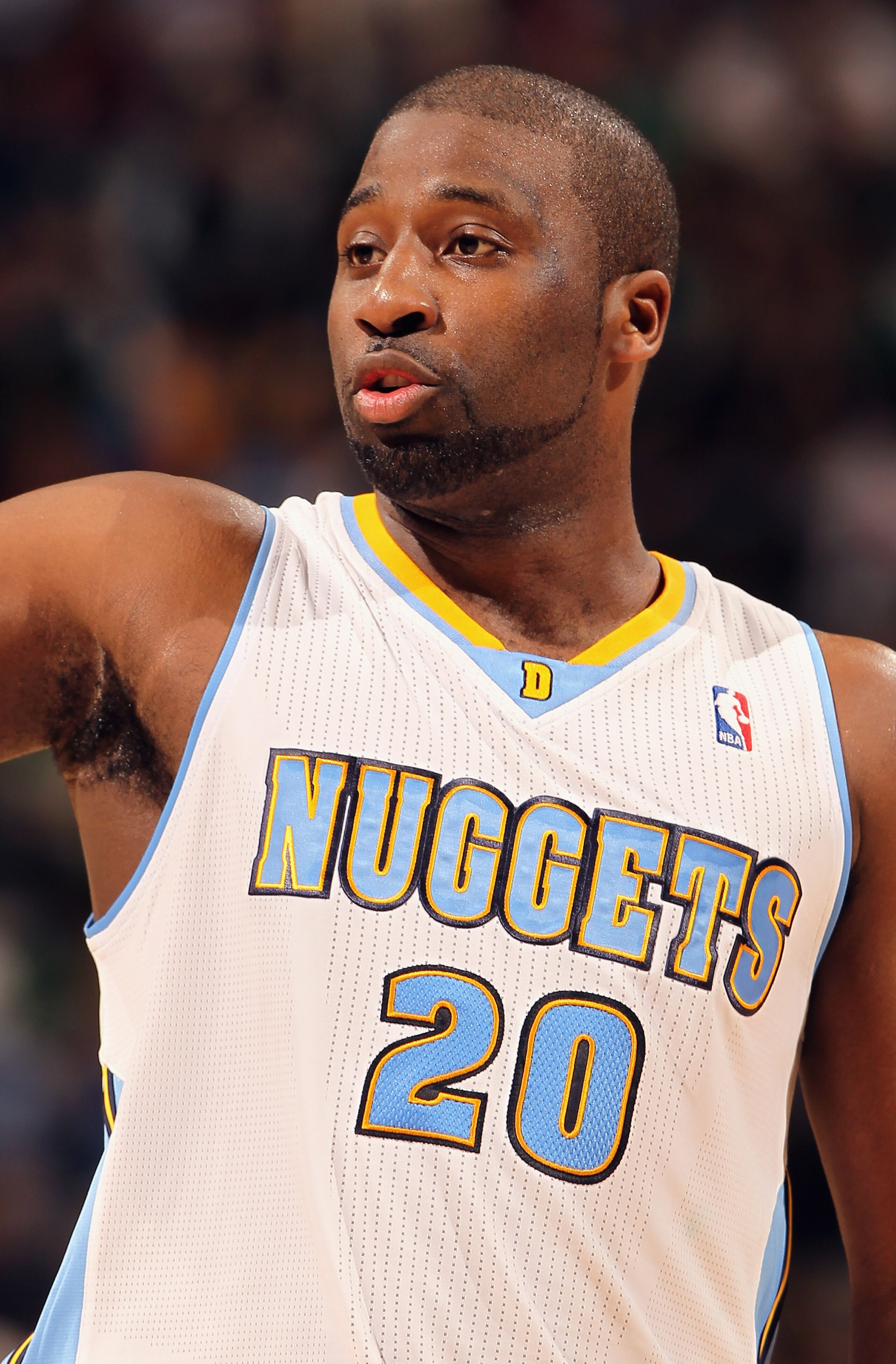 DENVER, CO - FEBRUARY 24: Raymond Felton #20 of the Denver Nuggets looks on against the Boston Celtics during NBA action at the Pepsi Center on February 24, 2011 in Denver, Colorado. NOTE TO USER: User expressly acknowledges and agrees that, by downloadi DENVER, CO - FEBRUARY 24: Raymond Felton #20 of the Denver Nuggets looks on against the Boston Celtics during NBA action at the Pepsi Center on February 24, 2011 in Denver, Colorado. NOTE TO USER: User expressly acknowledges and agrees that, by downloadi
