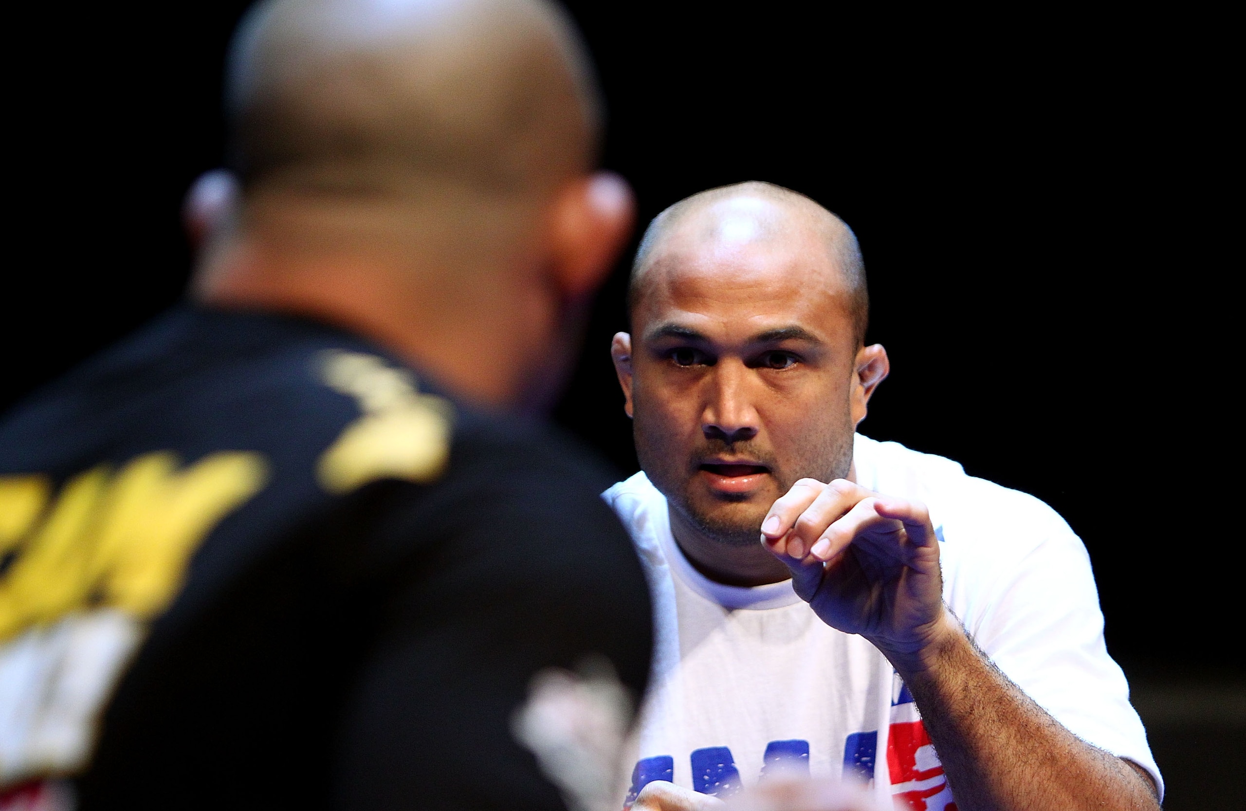 SYDNEY, AUSTRALIA - FEBRUARY 22: BJ Penn spas during an Open Workout ahead of UFC Sydney 127 at Star City on February 22, 2011 in Sydney, Australia. (Photo by Mark Nolan/Getty Images) SYDNEY, AUSTRALIA - FEBRUARY 22: BJ Penn spas during an Open Workout ahead of UFC Sydney 127 at Star City on February 22, 2011 in Sydney, Australia. (Photo by Mark Nolan/Getty Images)