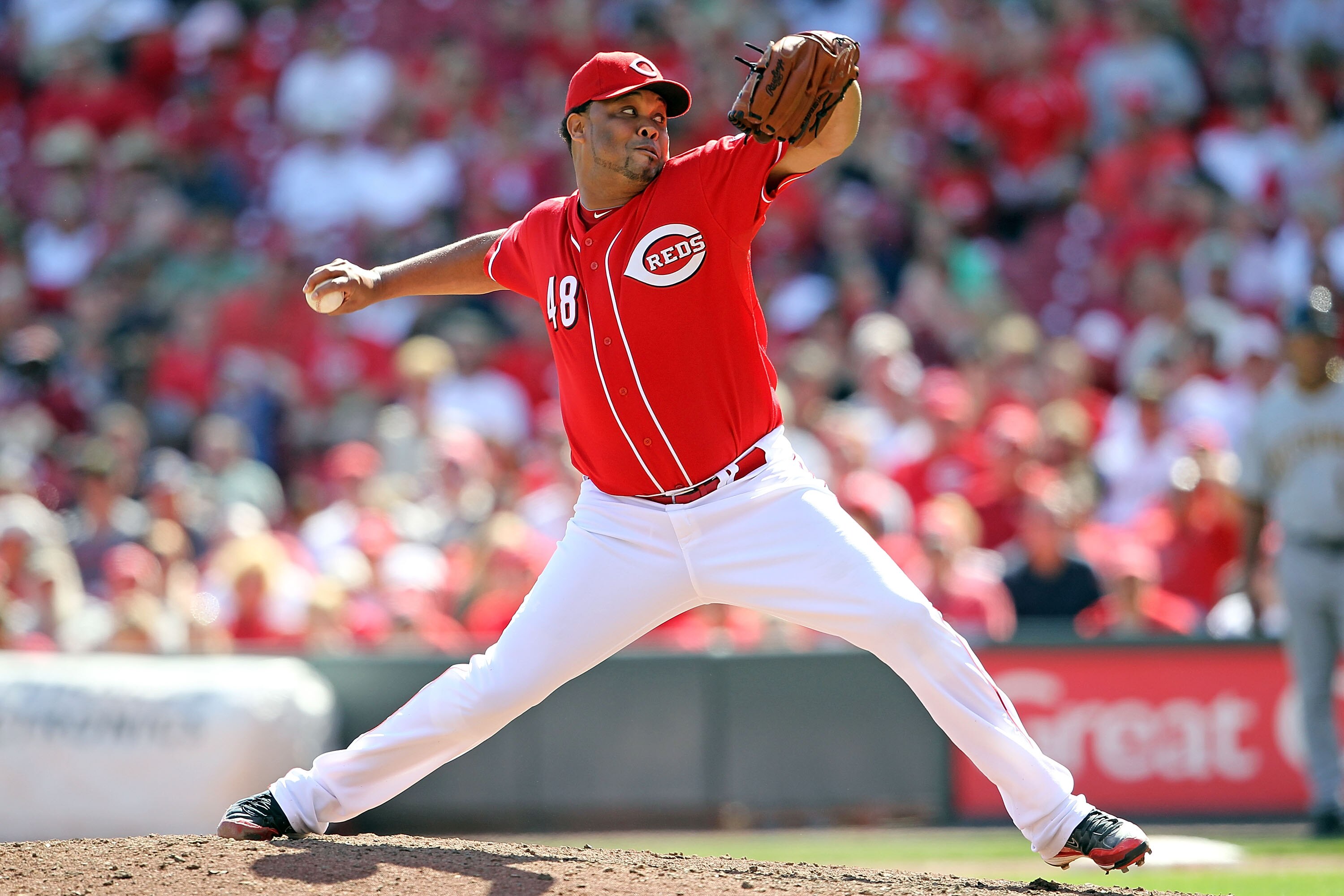 CINCINNATI - SEPTEMBER 12:  Francisco Cordero #48 of the Cincinnati Reds throws a pitch during the game against the Pittsburgh Pirates at Great American Ballpark on September 12, 2010 in Cincinnati, Ohio.  (Photo by Andy Lyons/Getty Images)
