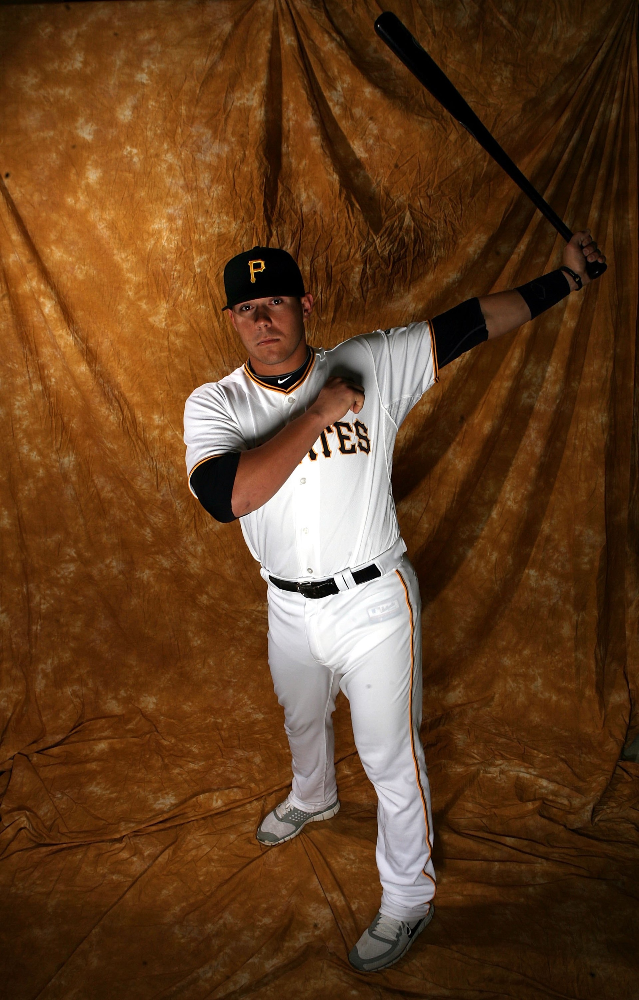 BRADENTON, FL - FEBRUARY 28:  Tony Sanchez #55 of the Pittsburgh Pirates poses for photos during media day on February 28, 2010 in Bradenton, Florida.  (Photo by Marc Serota/Getty Images)
