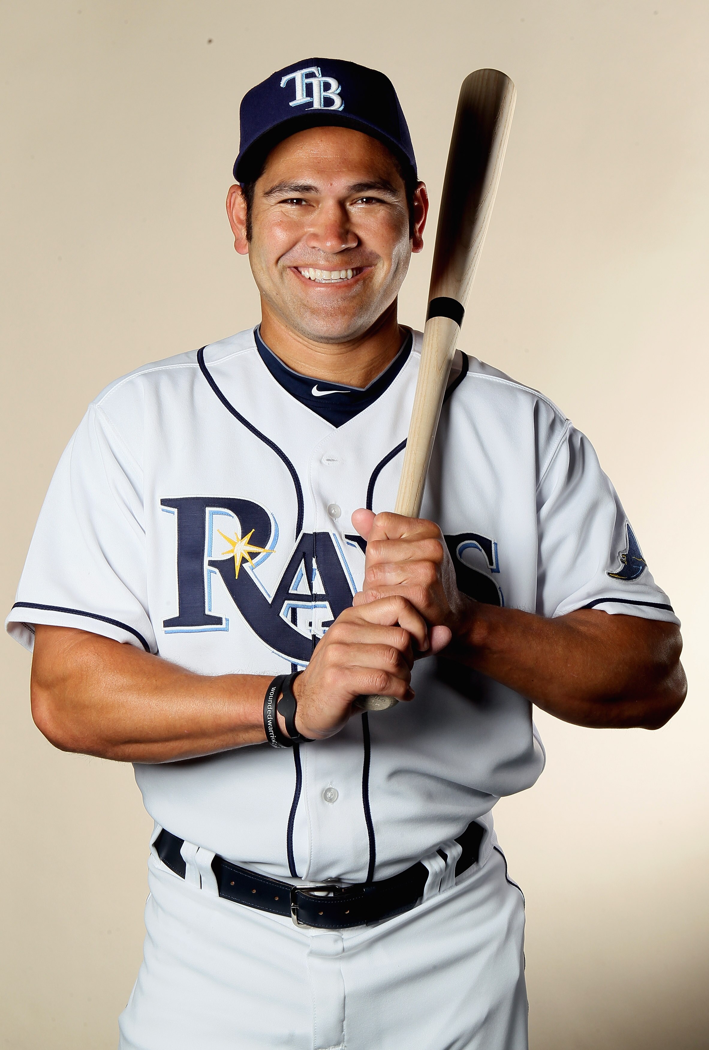 FT. MYERS, FL - FEBRUARY 22:  Johnny Damon #22 of the Tampa Bay Rays poses for a portrait during the Tampa Bay Rays Photo Day on February 22, 2011 at the Charlotte Sports Complex in Port Charlotte, Florida.  (Photo by Elsa/Getty Images)