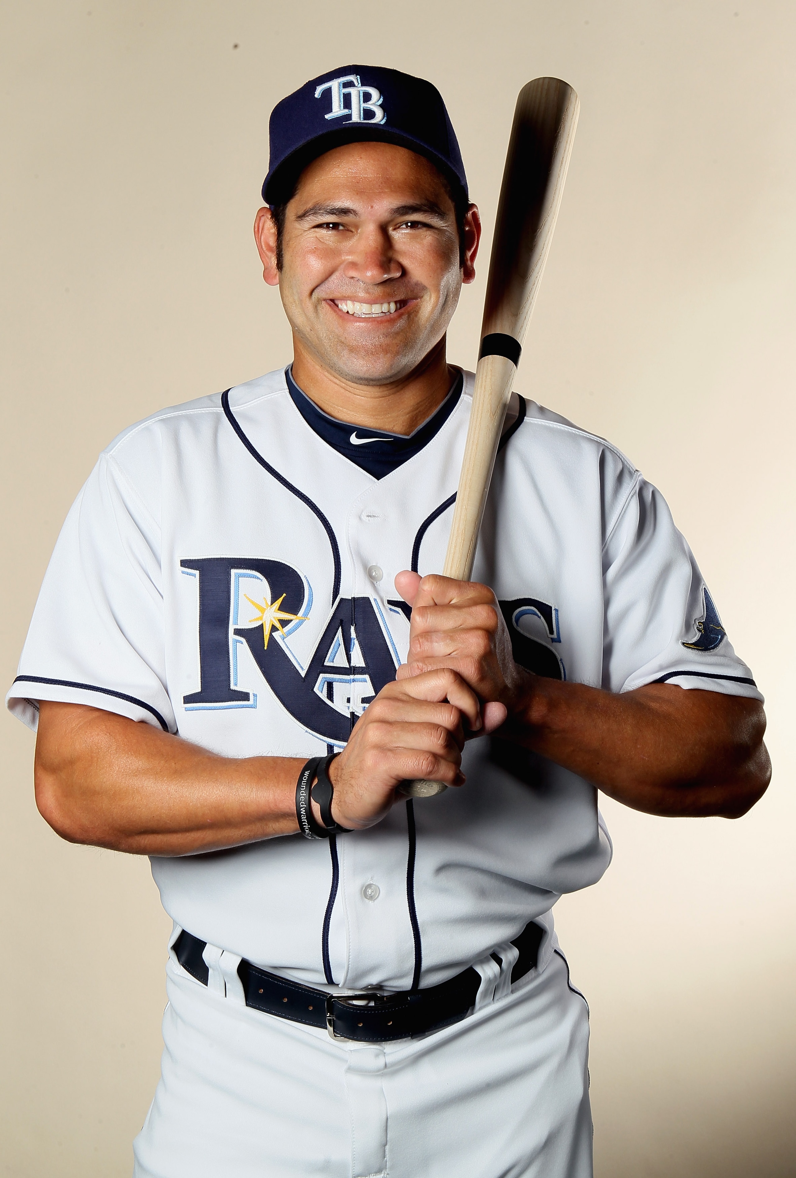 FT. MYERS, FL - FEBRUARY 22:  Johnny Damon #22 of the Tampa Bay Rays poses for a portrait during the Tampa Bay Rays Photo Day on February 22, 2011 at the Charlotte Sports Complex in Port Charlotte, Florida.  (Photo by Elsa/Getty Images)