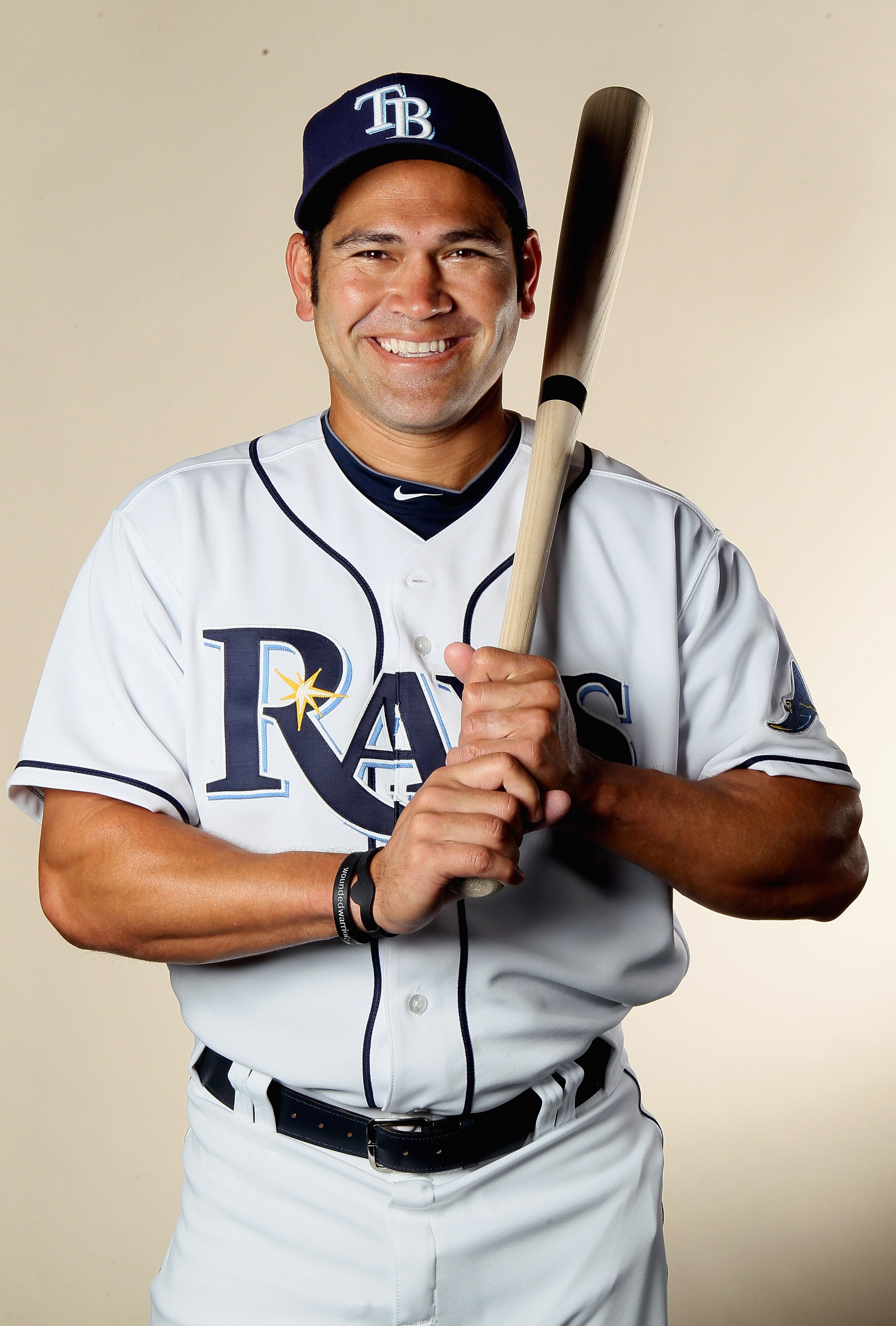 FT. MYERS, FL - FEBRUARY 22:  Johnny Damon #22 of the Tampa Bay Rays poses for a portrait during the Tampa Bay Rays Photo Day on February 22, 2011 at the Charlotte Sports Complex in Port Charlotte, Florida.  (Photo by Elsa/Getty Images)