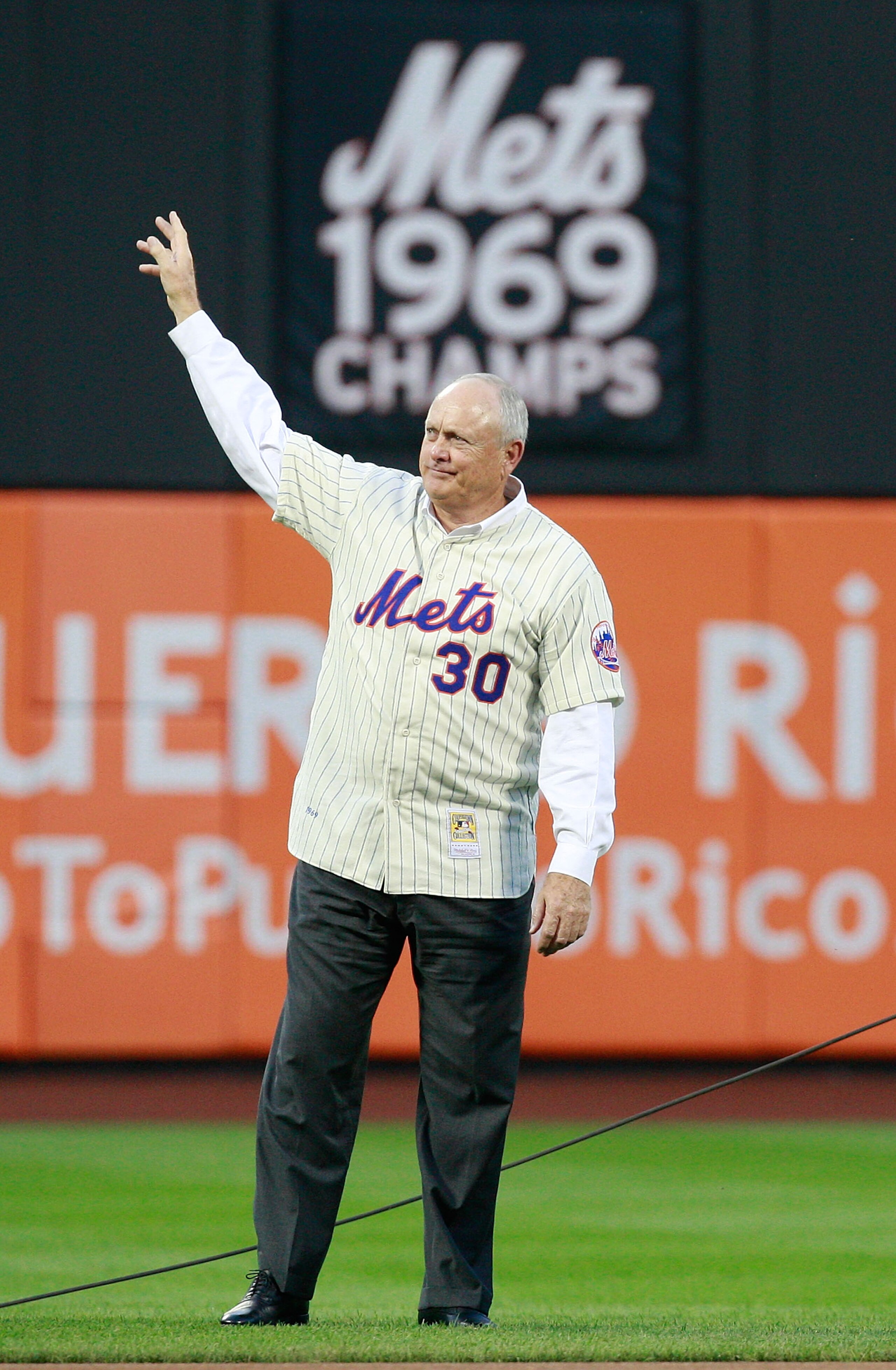 NEW YORK - AUGUST 22: Nolan Ryan stands in the outfield during the presentation commemorating the New York Mets 40th anniversary of the 1969 World Championship team on August 22, 2009 at Citi Field in the Flushing neighborhood of the Queens borough of New NEW YORK - AUGUST 22: Nolan Ryan stands in the outfield during the presentation commemorating the New York Mets 40th anniversary of the 1969 World Championship team on August 22, 2009 at Citi Field in the Flushing neighborhood of the Queens borough of New