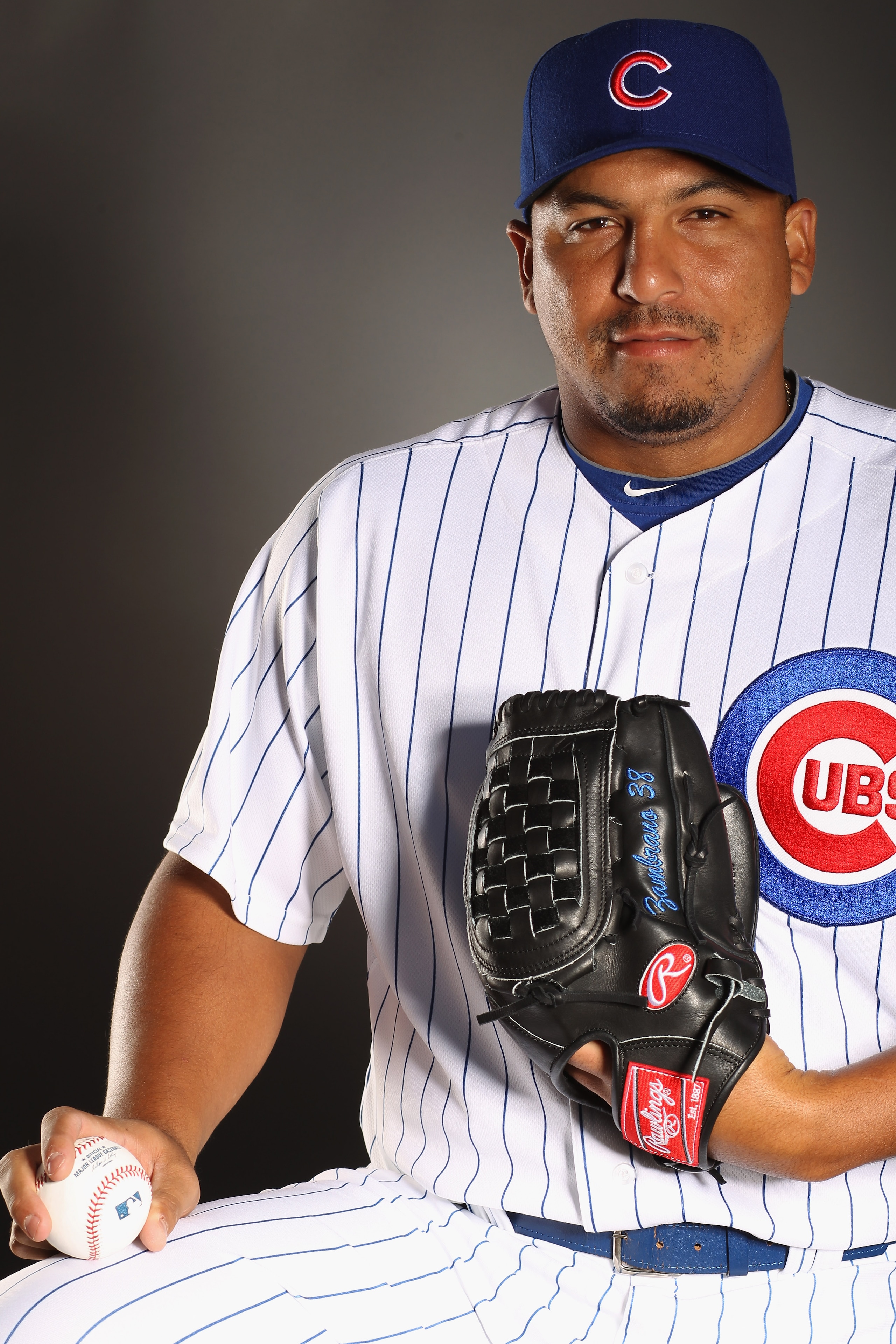 MESA, AZ - FEBRUARY 22:  Carlos Zambrano #38 of the Chicago Cubs poses for a portrait during media photo day at Finch Park on February 22, 2011 in Mesa, Arizona.  (Photo by Ezra Shaw/Getty Images)