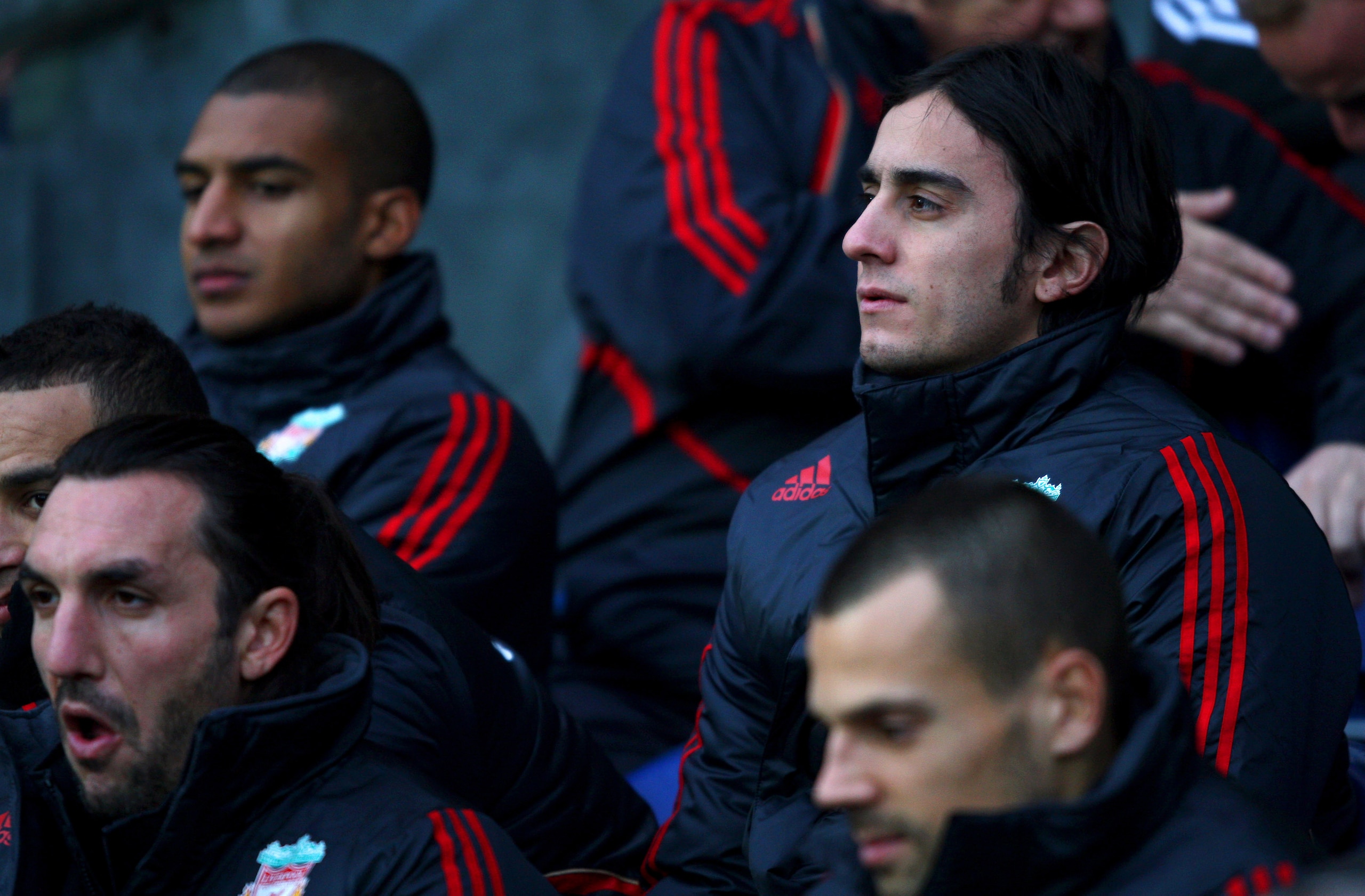 BLACKBURN, ENGLAND - DECEMBER 05: Alberto Aquilani of Liverpool watches from the bench during the Barclays Premier League match between Blackburn Rovers and Liverpool at Ewood Park on December 5, 2009 in Blackburn, England.  (Photo by Clive Brunskill/Gett