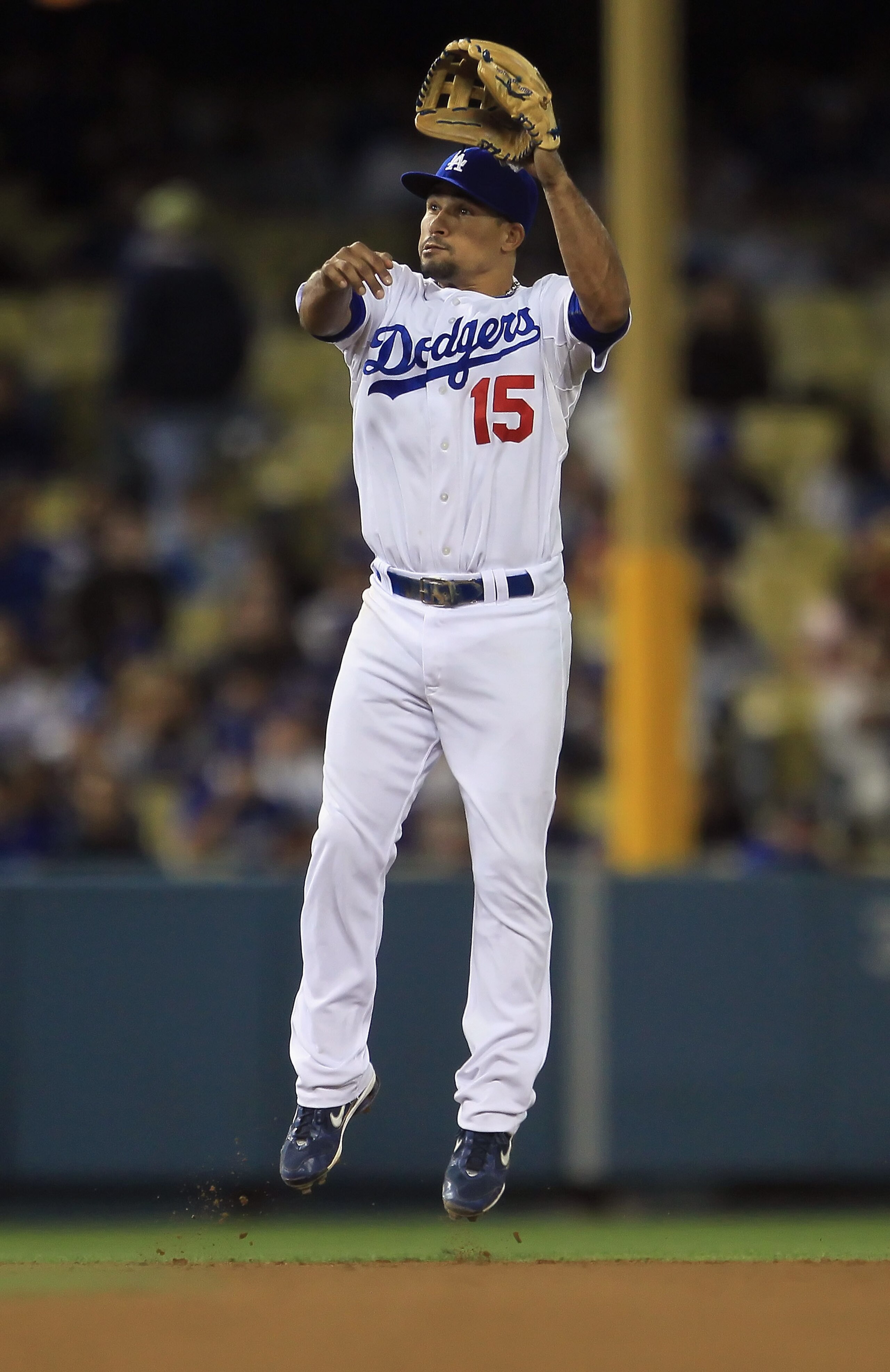 LOS ANGELES, CA - SEPTEMBER 22:  Rafael Furcal #15 of the Los Angeles Dodgers plays against the San Diego Padres in the game at Dodger Stadium on September 22, 2010 in Los Angeles, California.  (Photo by Jeff Gross/Getty Images)