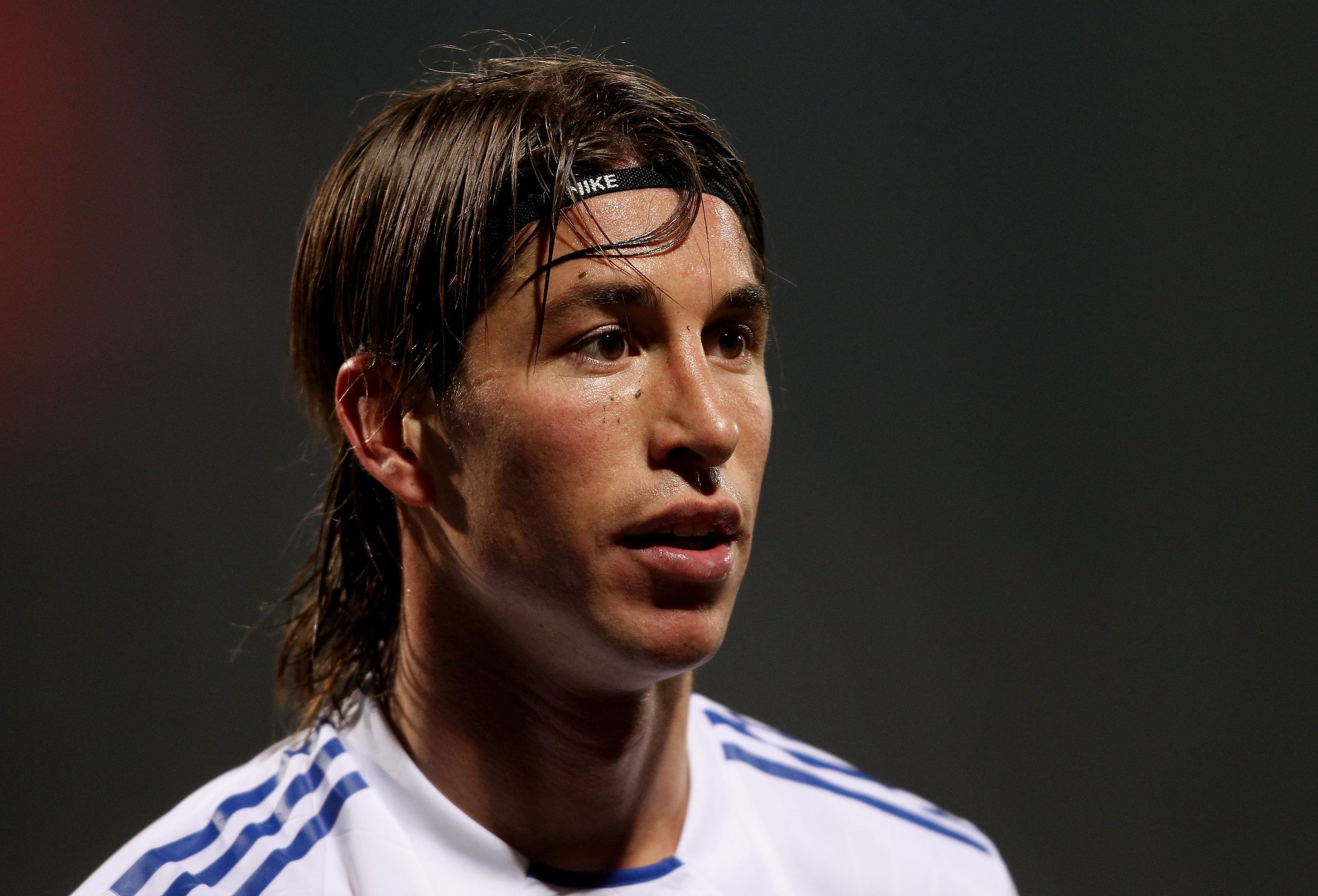 LYON, FRANCE - FEBRUARY 22: Sergio Ramos of Real Madrid during the Champions League match between Lyon and Real Madrid at Stade Gerland on February 22, 2011 in Lyon, France.  (Photo by Scott Heavey/Getty Images)