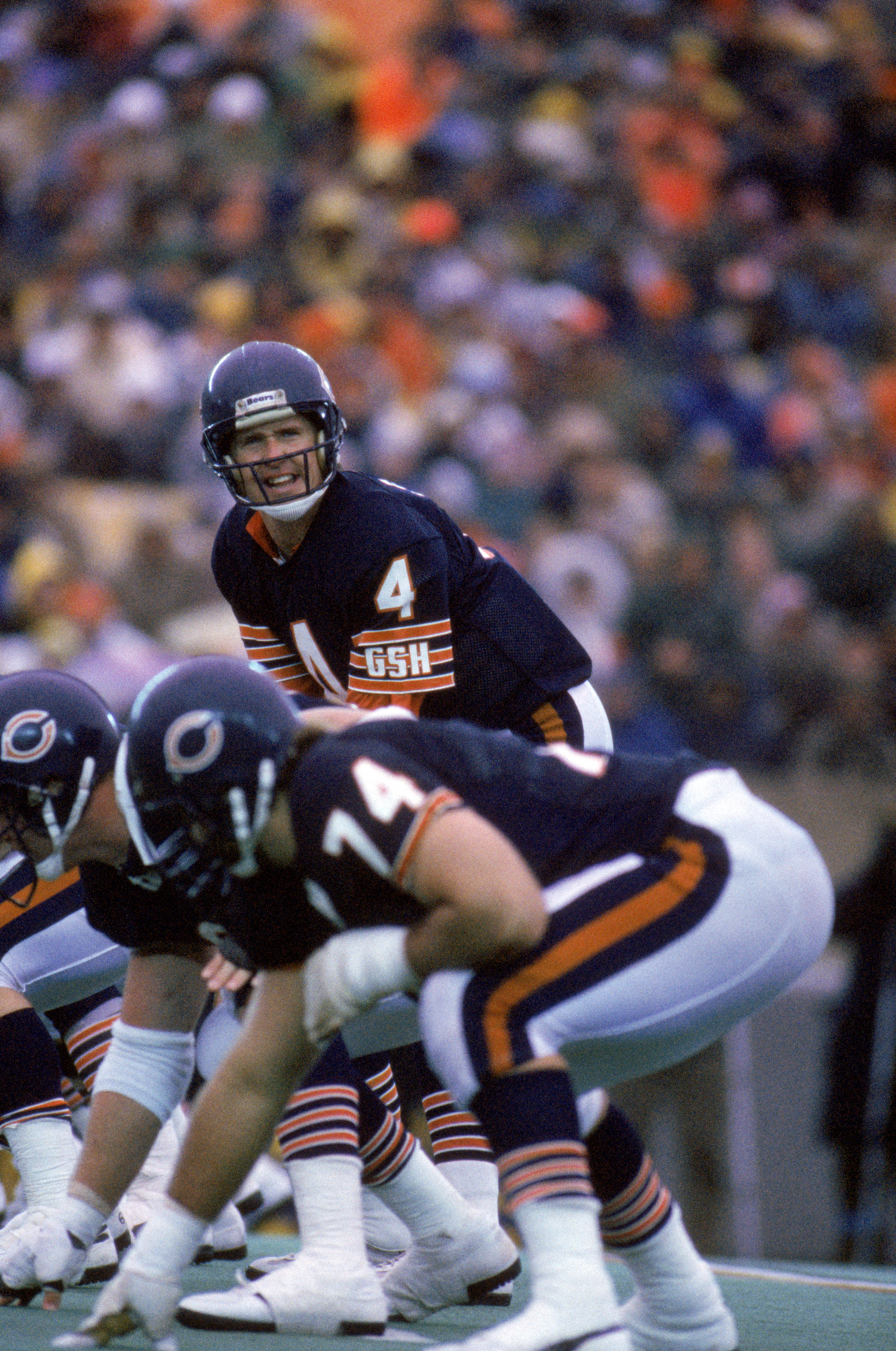 Chicago Bears defensive linemen Alex Brown (96) and Mark Anderson (97)  celebrate after Brown sacked Buffalo Bills quarterback J.P. Losman for an  8-yard loss during the first quarter at Soldier Field in