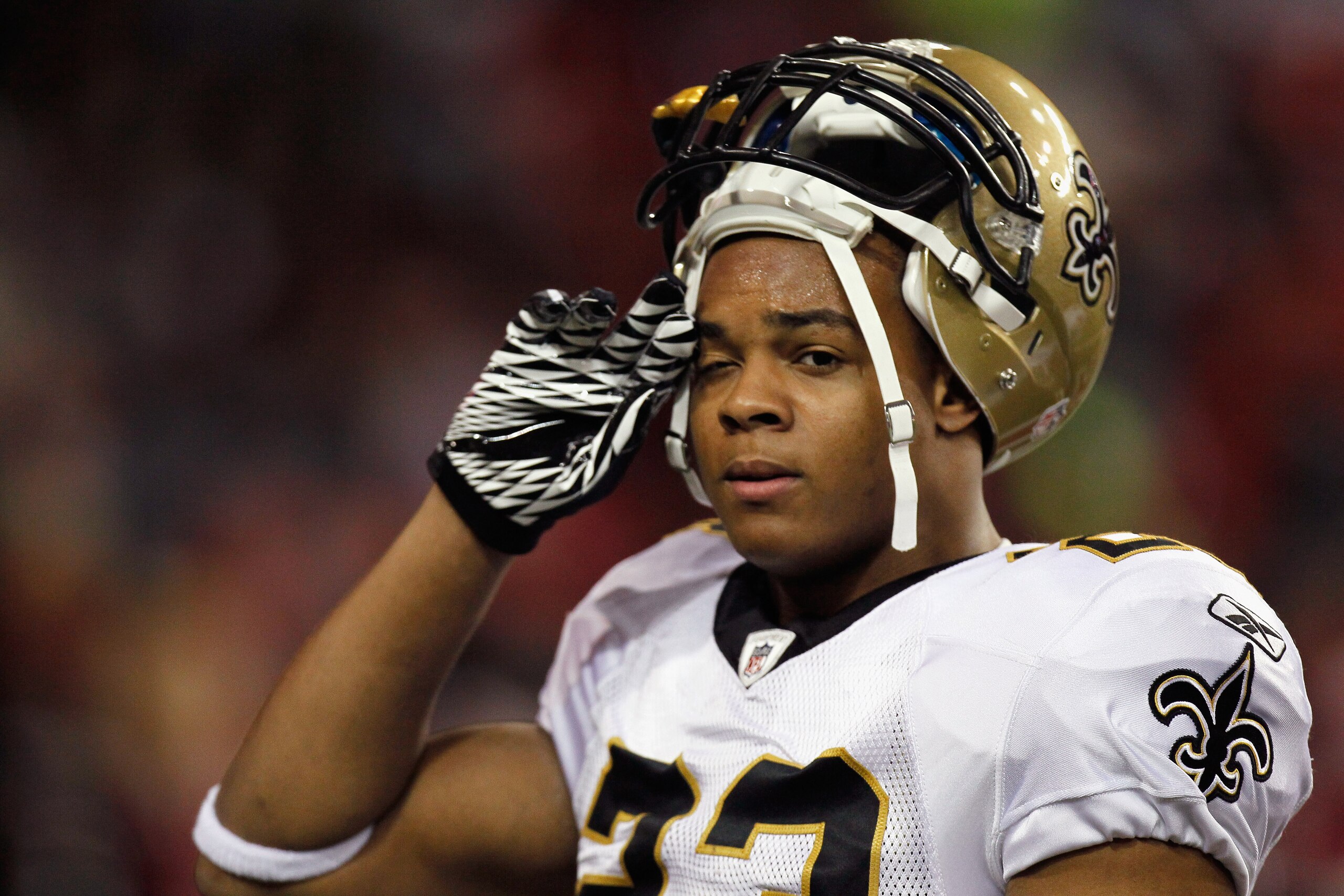 ATLANTA, GA - DECEMBER 27:  Pierre Thomas #23 of the New Orleans Saints against the Atlanta Falcons at Georgia Dome on December 27, 2010 in Atlanta, Georgia.  (Photo by Kevin C. Cox/Getty Images)