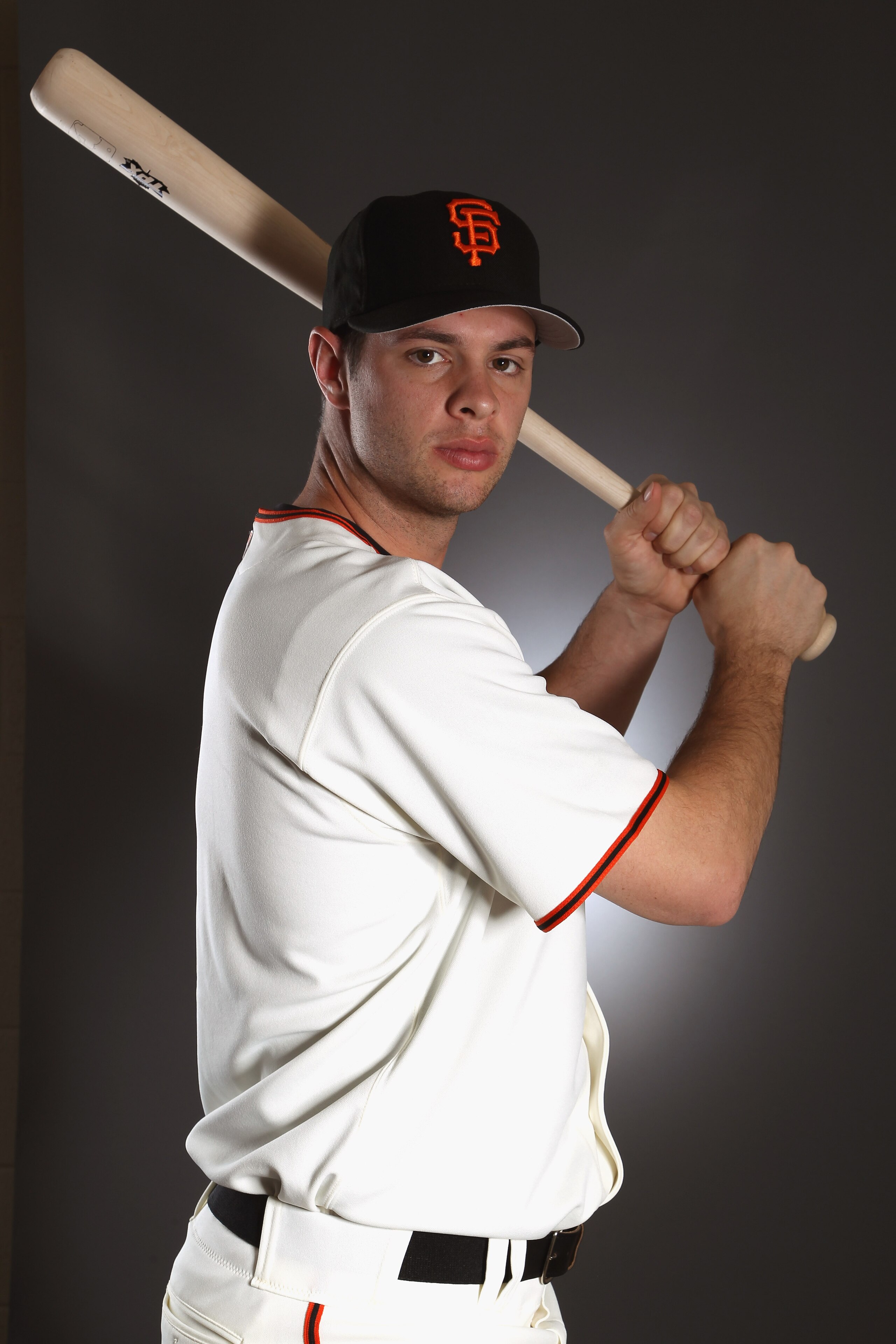 SCOTTSDALE, AZ - FEBRUARY 23:  Brandon Belt #9 of the San Francisco Giants poses for a portrait during media photo day at Scottsdale Stadium on February 23, 2011 in Scottsdale, Arizona.  (Photo by Ezra Shaw/Getty Images)