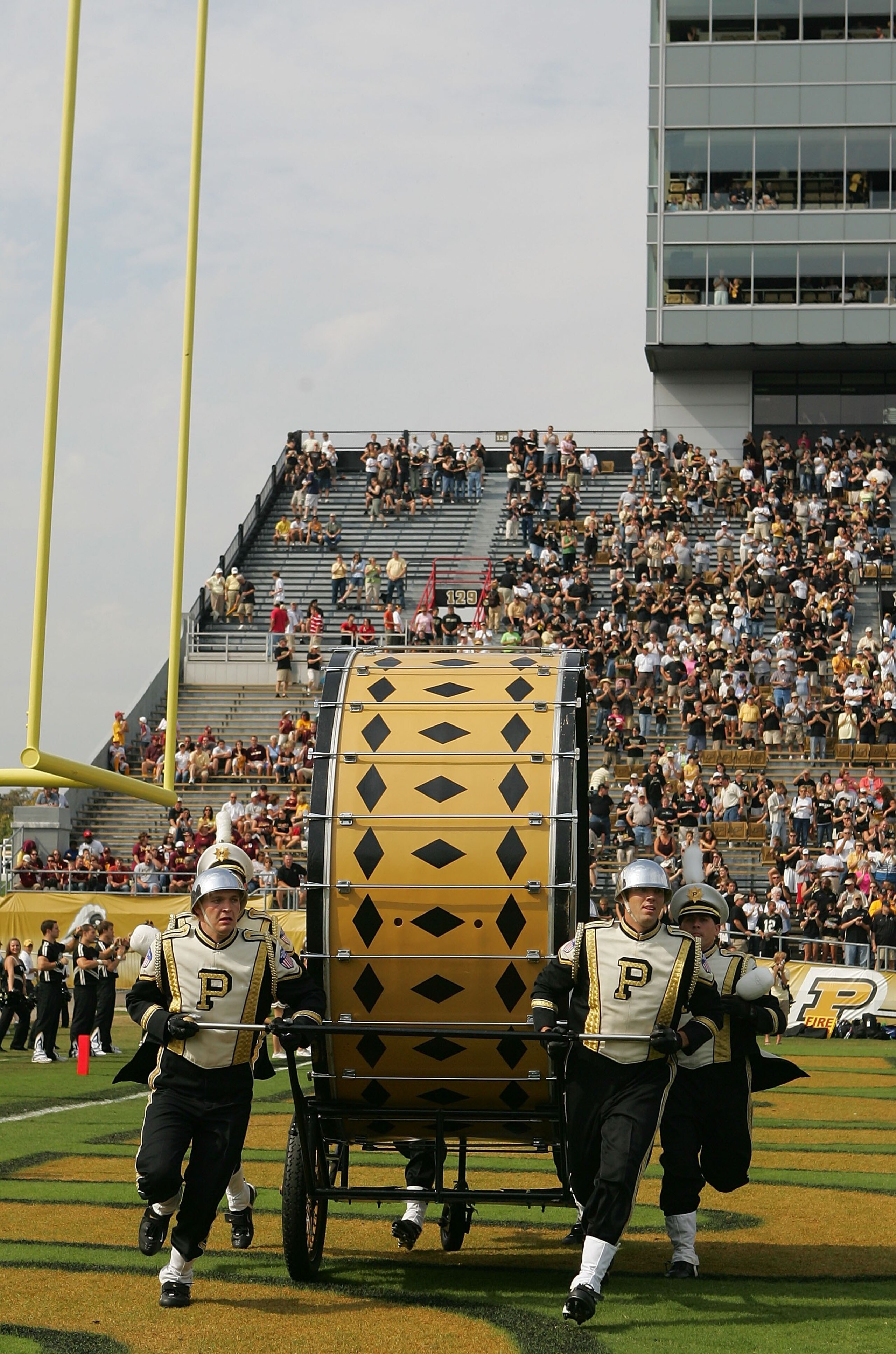WEST LAFAYETTE, IN - SEPTEMBER 20:  Tthe Purdue 'All American' Marching Band before a game against the Central Michigan Chippewas at Ross-Ade Stadium on September 20, 2008 in West Lafayette, Indiana.  (Photo by Ronald Martinez/Getty Images)