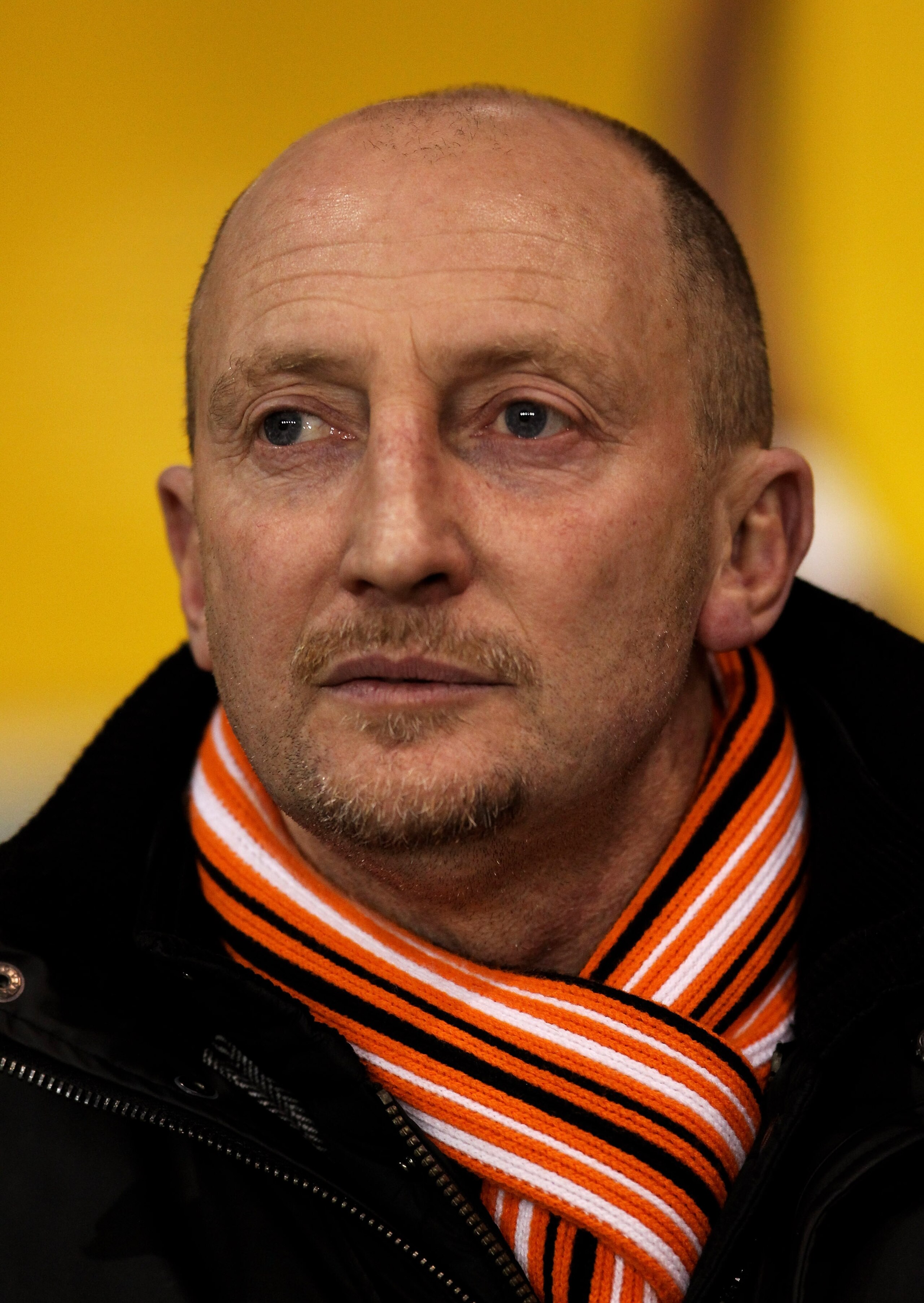 BLACKPOOL, ENGLAND - JANUARY 25:   Blackpool Manager Ian Holloway looks on prior to the Barclays Premier League match between Blackpool and Manchester United at Bloomfield Road on January 25, 2011 in Blackpool, England. (Photo by Alex Livesey/Getty Images