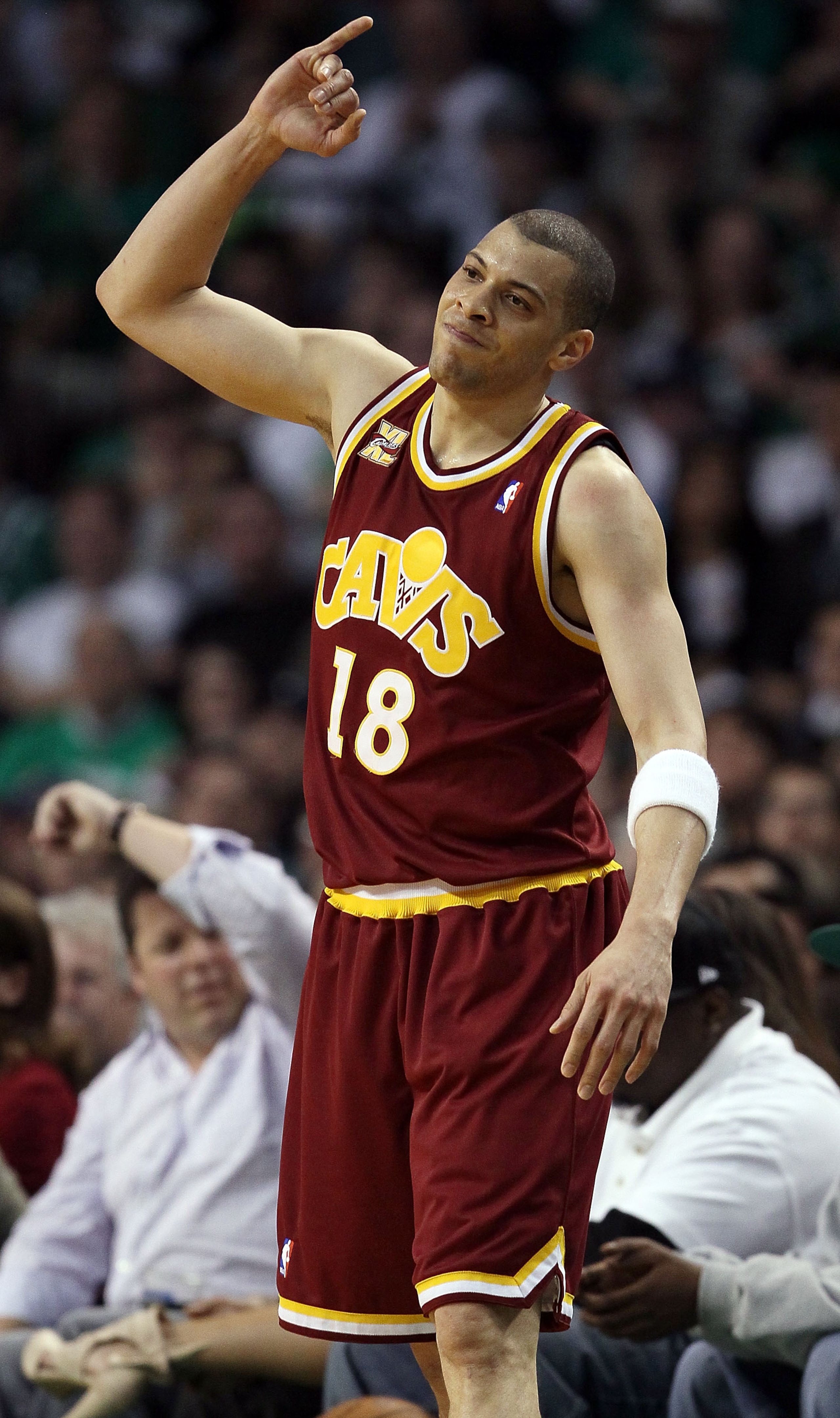 BOSTON - MAY 09: Anthony Parker #18 of the Cleveland Cavaliers reacts after the ball is called out of bounds on him in the first half against the Boston Celtics during Game Four of the Eastern Conference Semifinals of the 2010 NBA playoffs at TD Garden o BOSTON - MAY 09: Anthony Parker #18 of the Cleveland Cavaliers reacts after the ball is called out of bounds on him in the first half against the Boston Celtics during Game Four of the Eastern Conference Semifinals of the 2010 NBA playoffs at TD Garden o