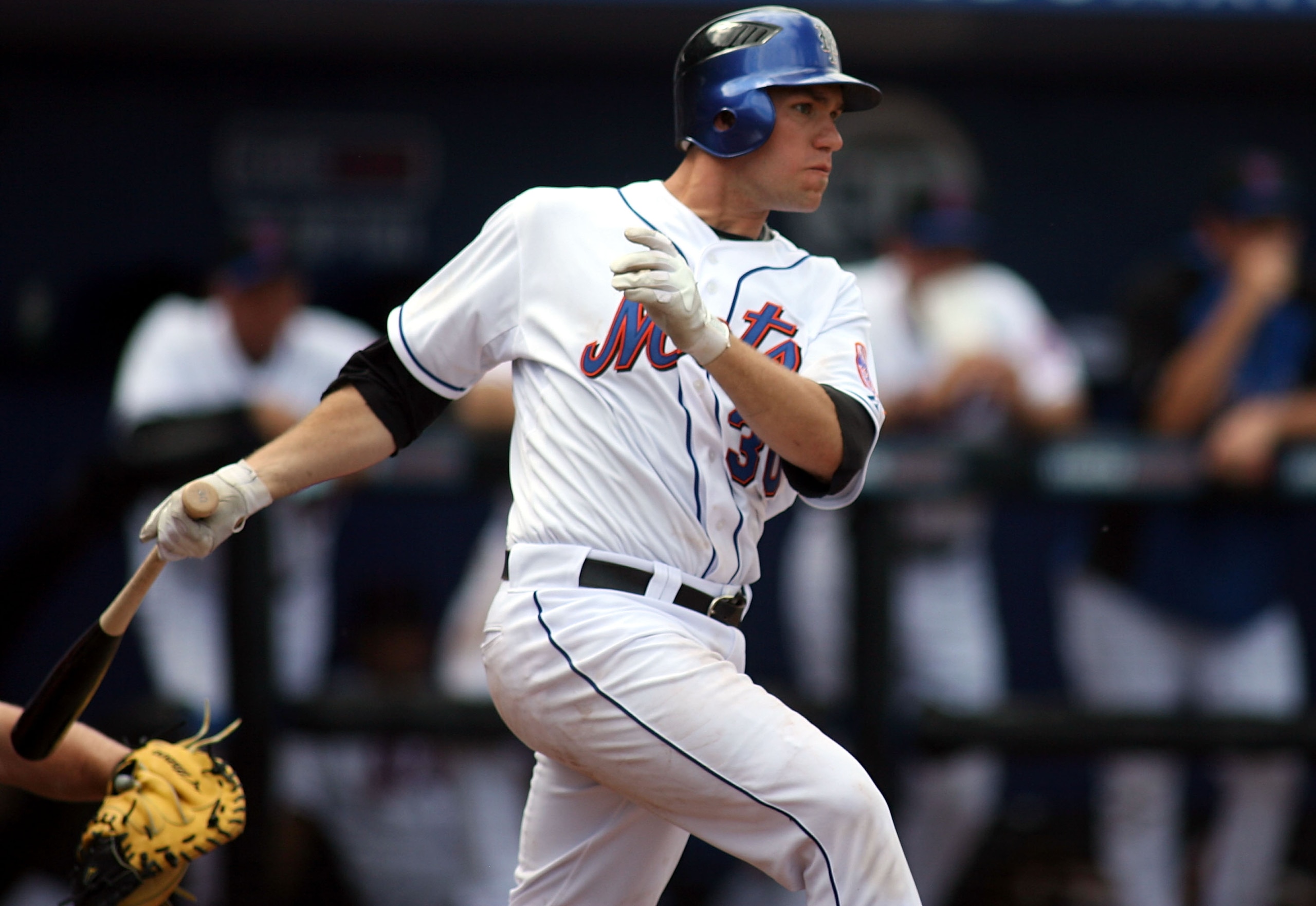 PORT ST. LUCIE, FL - FEBRUARY 26: Josh Thole #30 of the New York Mets strikes out against the Atlanta Braves at Digital Domain Park on February 26, 2011 in Port St. Lucie, Florida. (Photo by Marc Serota/Getty Images) PORT ST. LUCIE, FL - FEBRUARY 26: Josh Thole #30 of the New York Mets strikes out against the Atlanta Braves at Digital Domain Park on February 26, 2011 in Port St. Lucie, Florida. (Photo by Marc Serota/Getty Images)