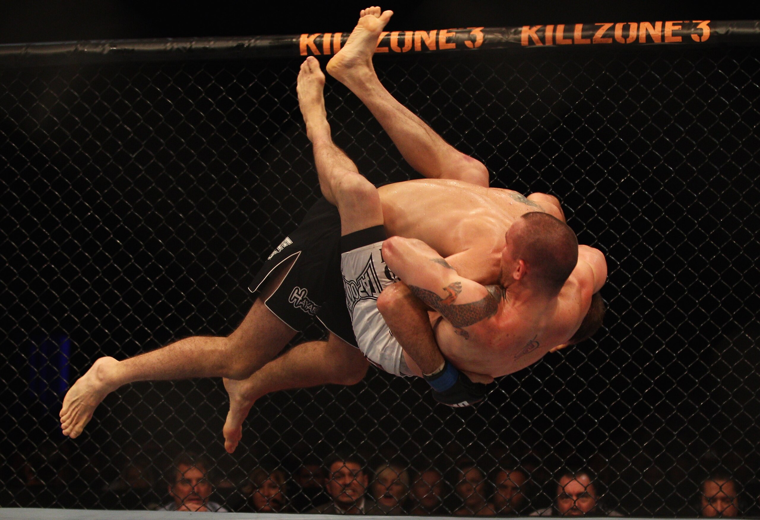SYDNEY, AUSTRALIA - FEBRUARY 27:  Riki Fukuda of Japan drives Nick Ring of Canada into the ground during their middleweight boutat UFC 127 at Acer Arena on February 27, 2011 in Sydney, Australia.  (Photo by Mark Kolbe/Getty Images)