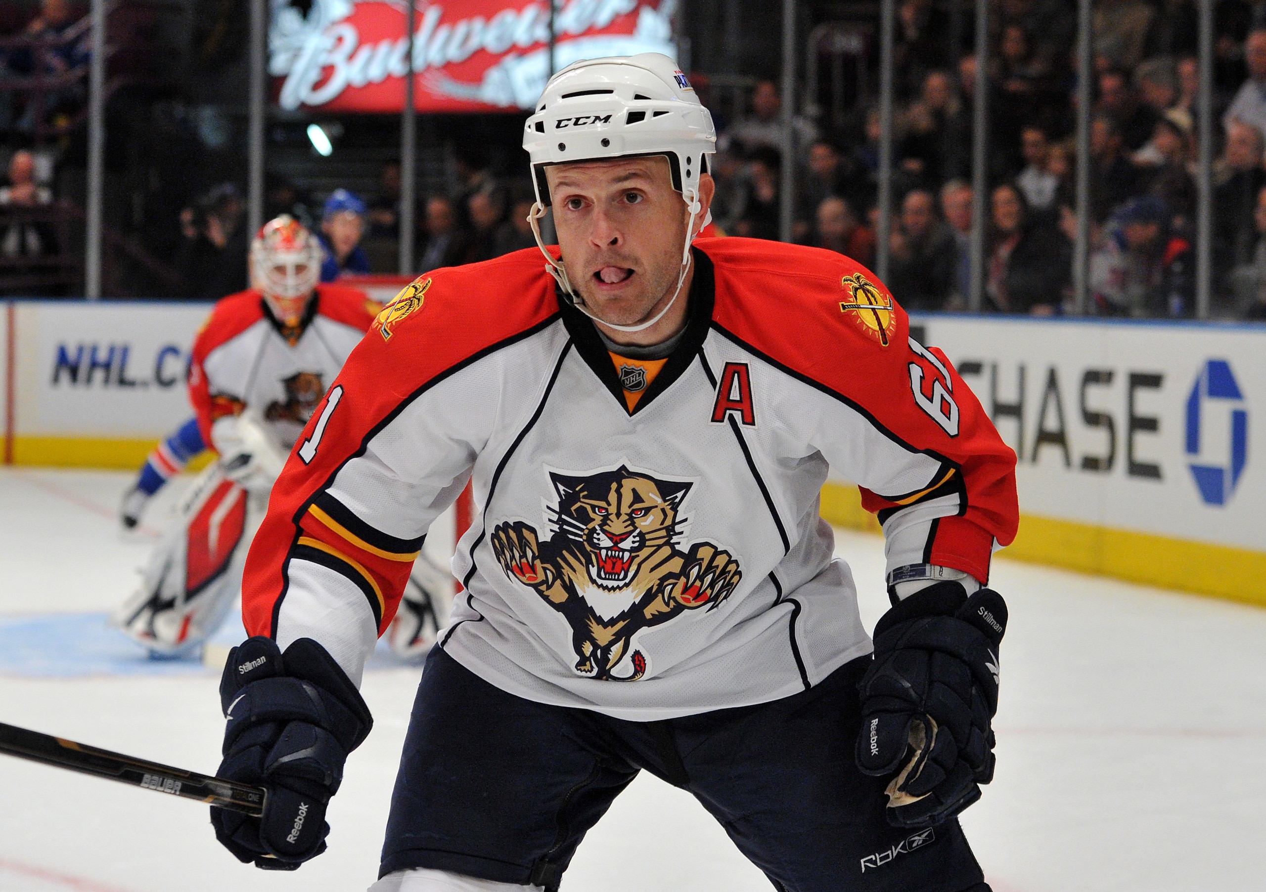 NEW YORK, NY - JANUARY 25: Cory Stillman #61 of the Florida Panthers skates during the third period against the New York Rangers at Madison Square Garden on January 25, 2011 in New York City. The Panthers defeated the 4-3. (Photo by Christopher Pasatieri/