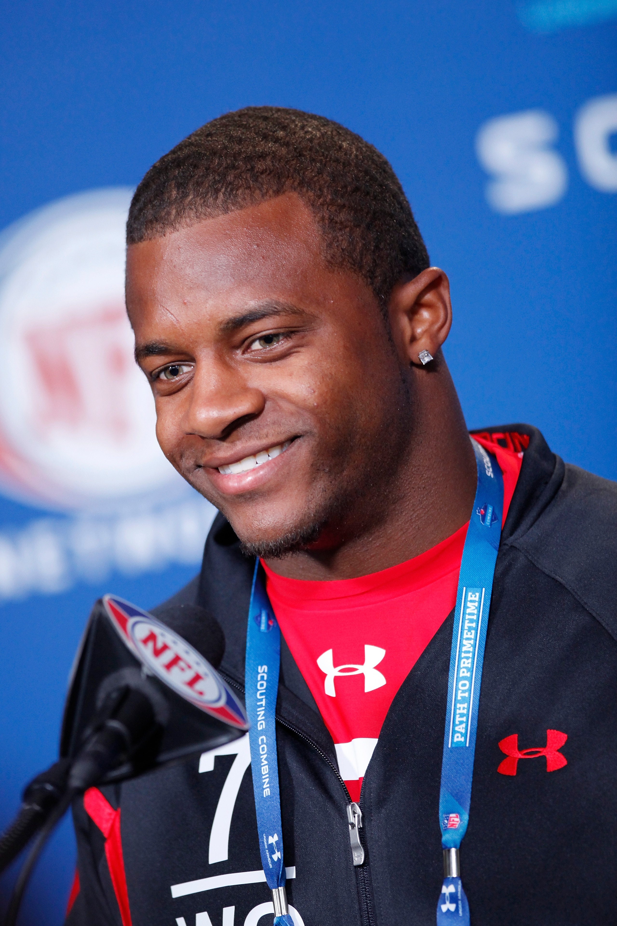 INDIANAPOLIS, IN - FEBRUARY 25: Kentucky Wildcats wide receiver Randall Cobb answers questions during a media session at the 2011 NFL Scouting Combine at Lucas Oil Stadium on February 25, 2011 in Indianapolis, Indiana. (Photo by Joe Robbins/Getty Images) INDIANAPOLIS, IN - FEBRUARY 25: Kentucky Wildcats wide receiver Randall Cobb answers questions during a media session at the 2011 NFL Scouting Combine at Lucas Oil Stadium on February 25, 2011 in Indianapolis, Indiana. (Photo by Joe Robbins/Getty Images)