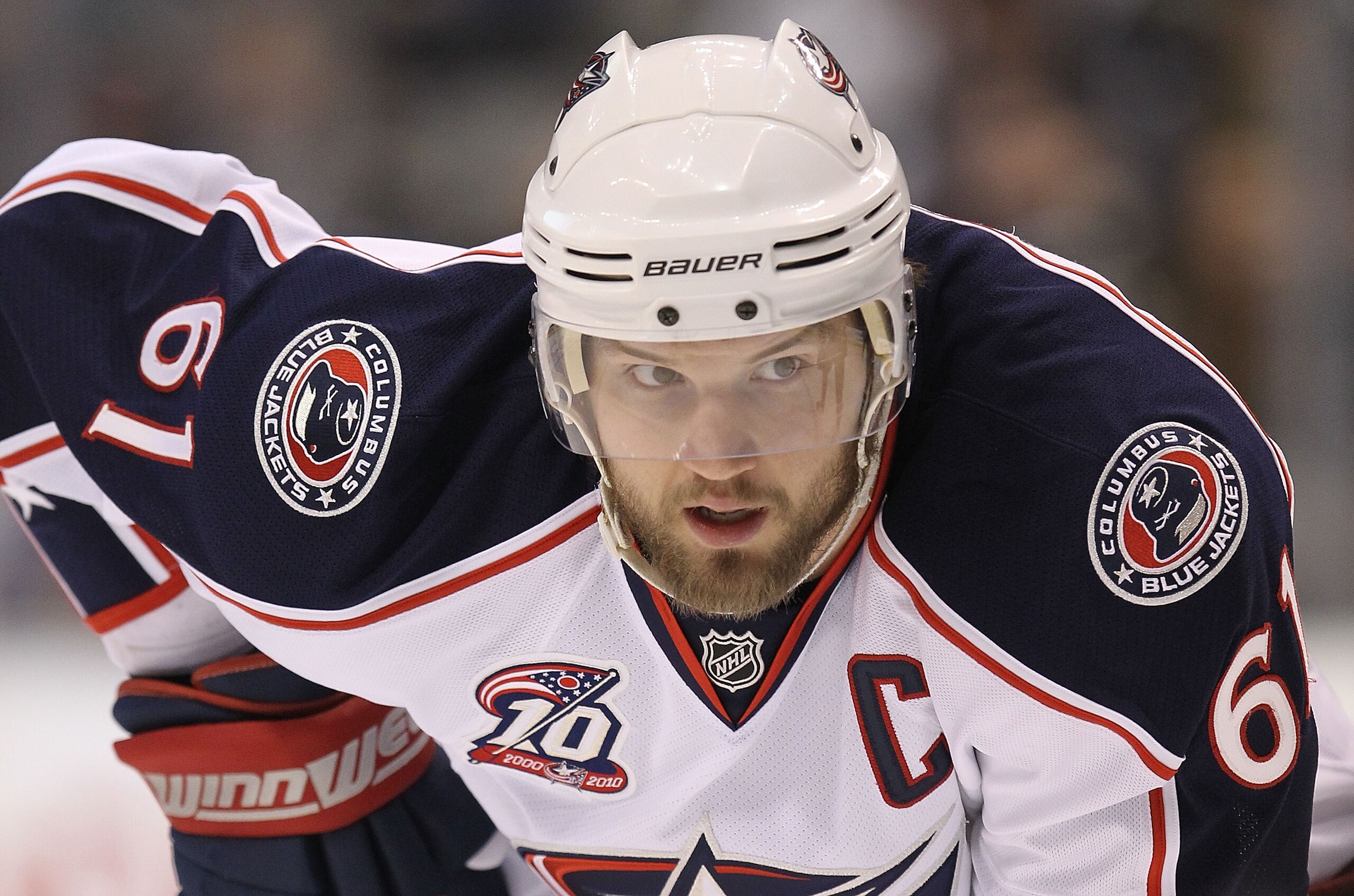 DALLAS, TX - FEBRUARY 13: Right wing Rick Nash #61 of the Columbus Blue Jackets at American Airlines Center on February 13, 2011 in Dallas, Texas. (Photo by Ronald Martinez/Getty Images) DALLAS, TX - FEBRUARY 13: Right wing Rick Nash #61 of the Columbus Blue Jackets at American Airlines Center on February 13, 2011 in Dallas, Texas. (Photo by Ronald Martinez/Getty Images)