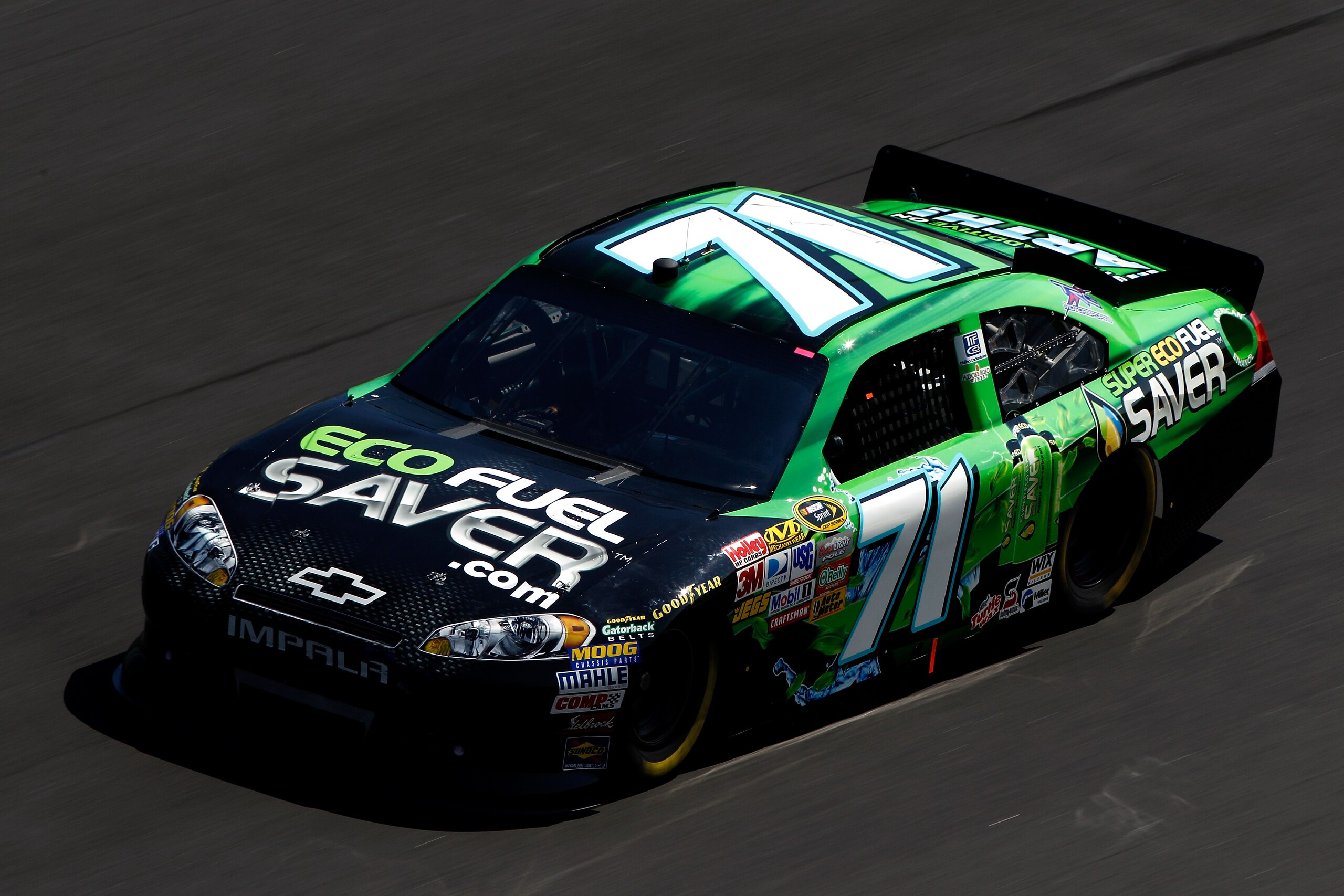 DAYTONA BEACH, FL - FEBRUARY 19:  Andy Lally drives the #71 Super Eco Fuel Saver Chevrolet during practice for the NASCAR Sprint Cup Series Daytona 500 at Daytona International Speedway on February 19, 2011 in Daytona Beach, Florida.  (Photo by Chris Gray