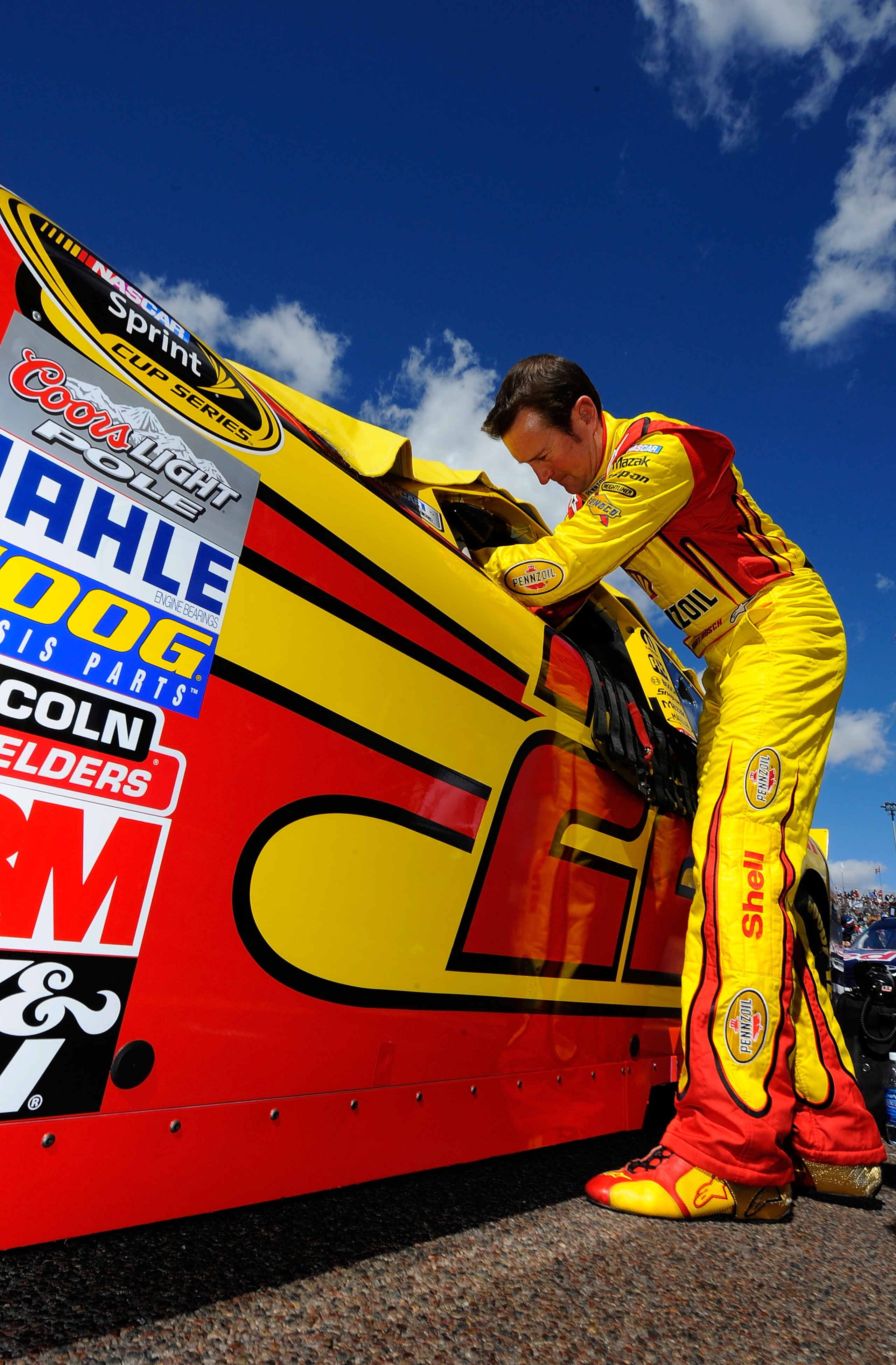 AVONDALE, AZ - FEBRUARY 27:  Kurt Busch, driver of the #22 Shell/Pennzoil Dodge, prepares to drive in the NASCAR Sprint Cup Series Subway Fresh Fit 500 at Phoenix International Raceway on February 27, 2011 in Avondale, Arizona.  (Photo by Jared C. Tilton/