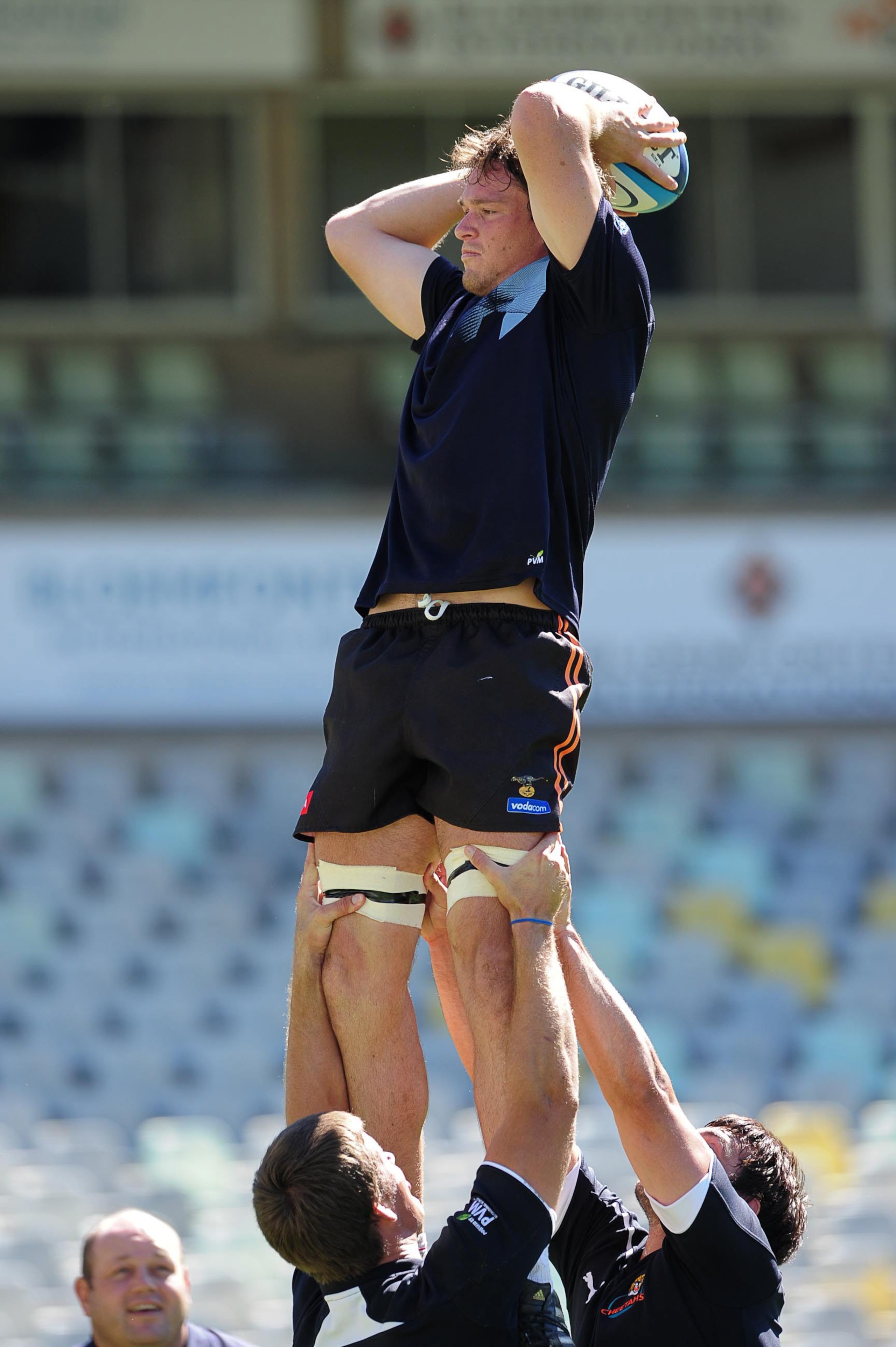 BLOEMFONTEIN, SOUTH AFRICA - FEBRUARY 24:  Wilhelm Vermeulen in action during the Cheetahs captains run at Vodacom Park on February 24, 2011 in Bloemfontein, South Africa.(Photo by Johan Pretorius/Gallo Images/Getty Images)