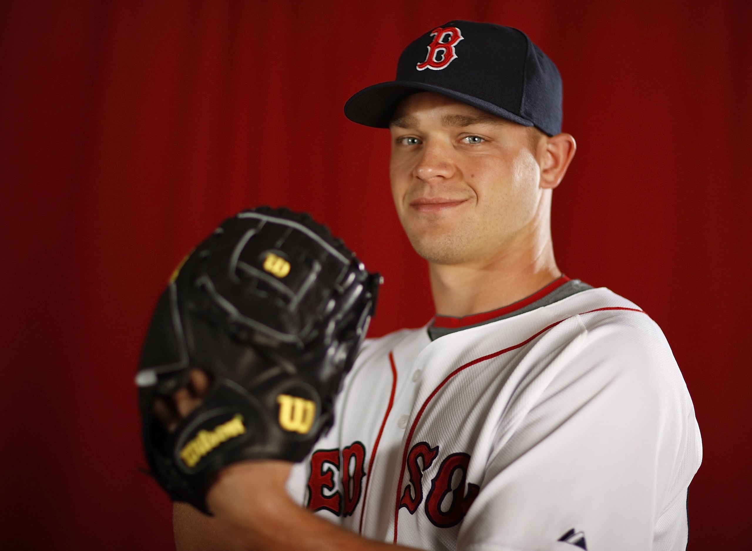 FT. MYERS, FL - FEBRUARY 28:  Michael Bowden #64 of the Boston Red Sox poses during photo day at the Boston Red Sox Spring Training practice facility on February 28, 2010 in Ft. Myers, Florida.  (Photo by Gregory Shamus/Getty Images)