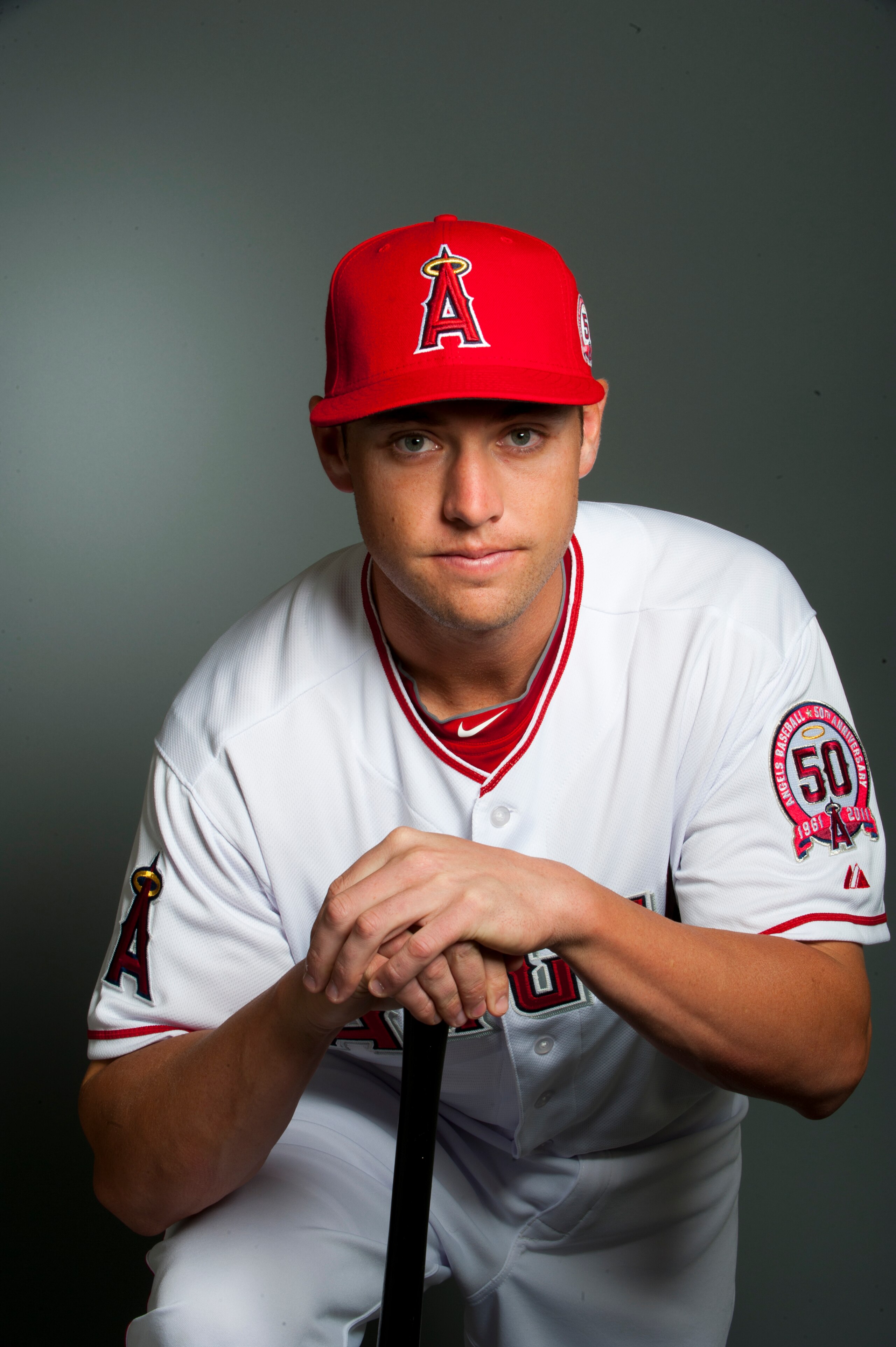 TEMPE, AZ - FEBRUARY 21: Peter Bourjos #25 of the Los Angeles Angels of Anaheim poses during their photo day at Tempe Diablo Stadium on February 21, 2011 in Tempe, Arizona.  (Photo by Rob Tringali/Getty Images)