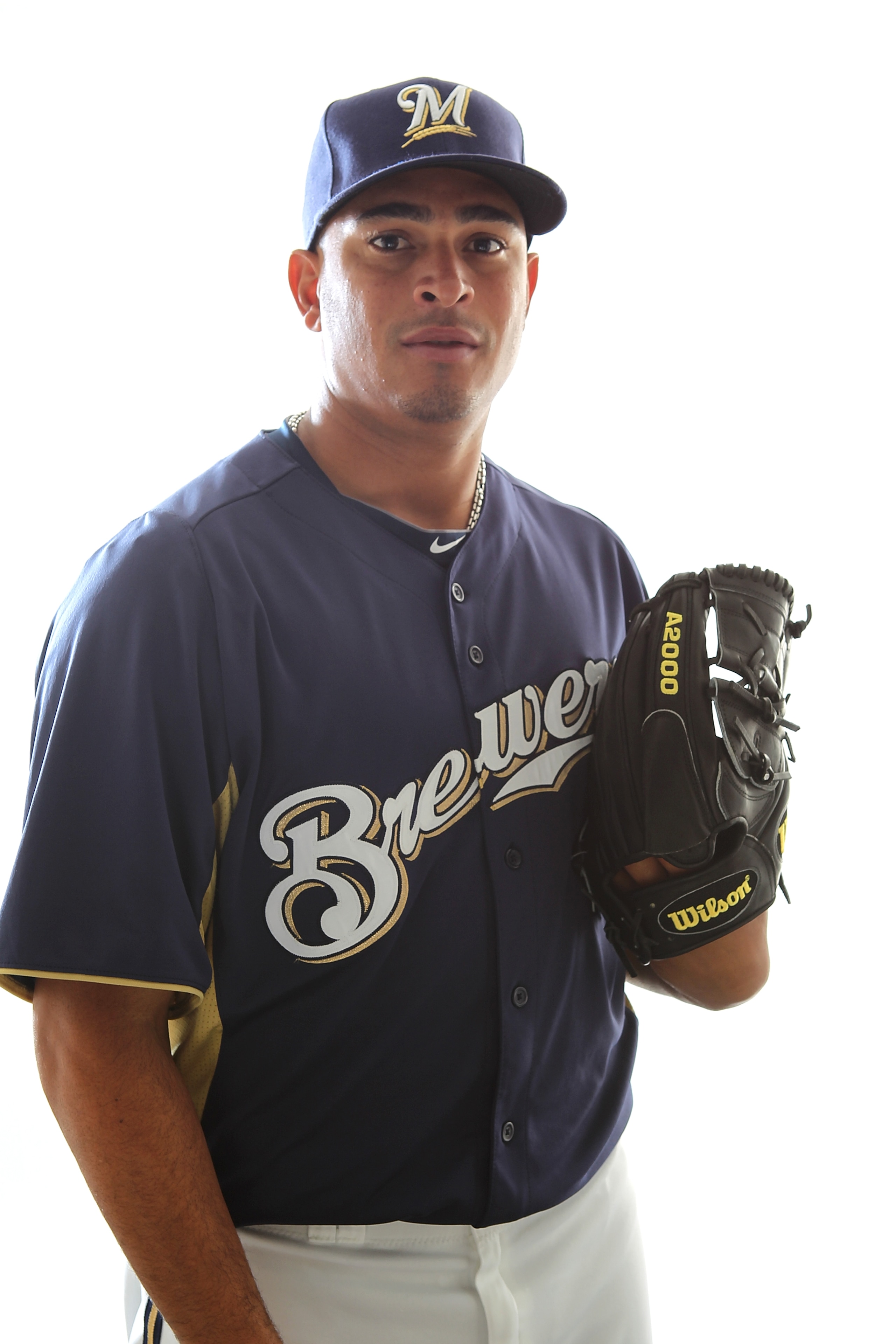 MARYVALE, AZ - FEBRUARY 24:  Amaury Rivas #47 of the Milwaukee Brewers poses for a portrait during Spring Training Media Day on February 24, 2011 at Maryvale Stadium in Maryvale, Arizona.  (Photo by Jonathan Ferrey/Getty Images)
