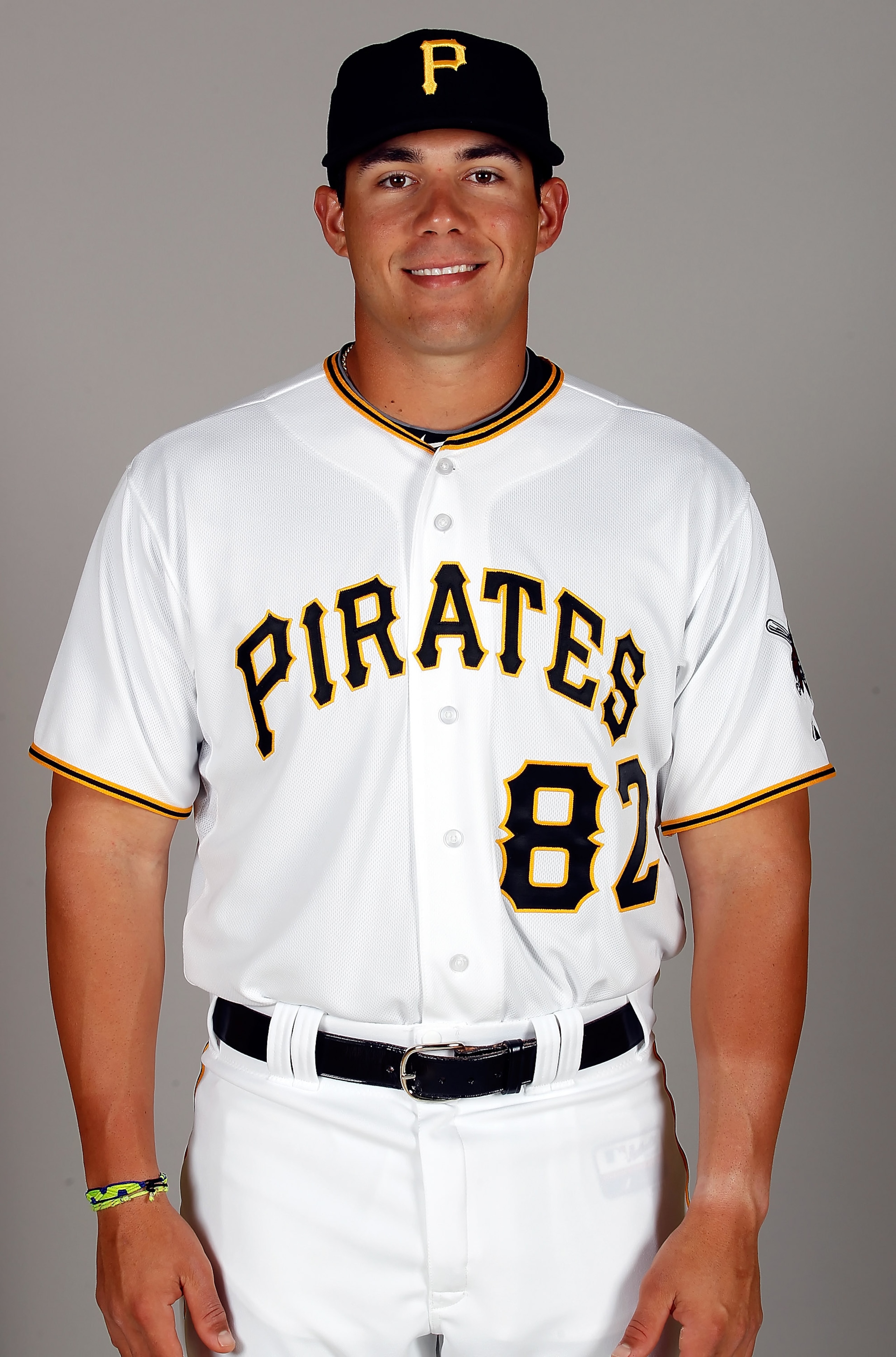BRADENTON, FL - FEBRUARY 20:  Catcher Tony Sanchez #82 of the Pittsburgh Pirates poses for a photo during photo day at Pirate City on February 20, 2011 in Bradenton, Florida.  (Photo by J. Meric/Getty Images)
