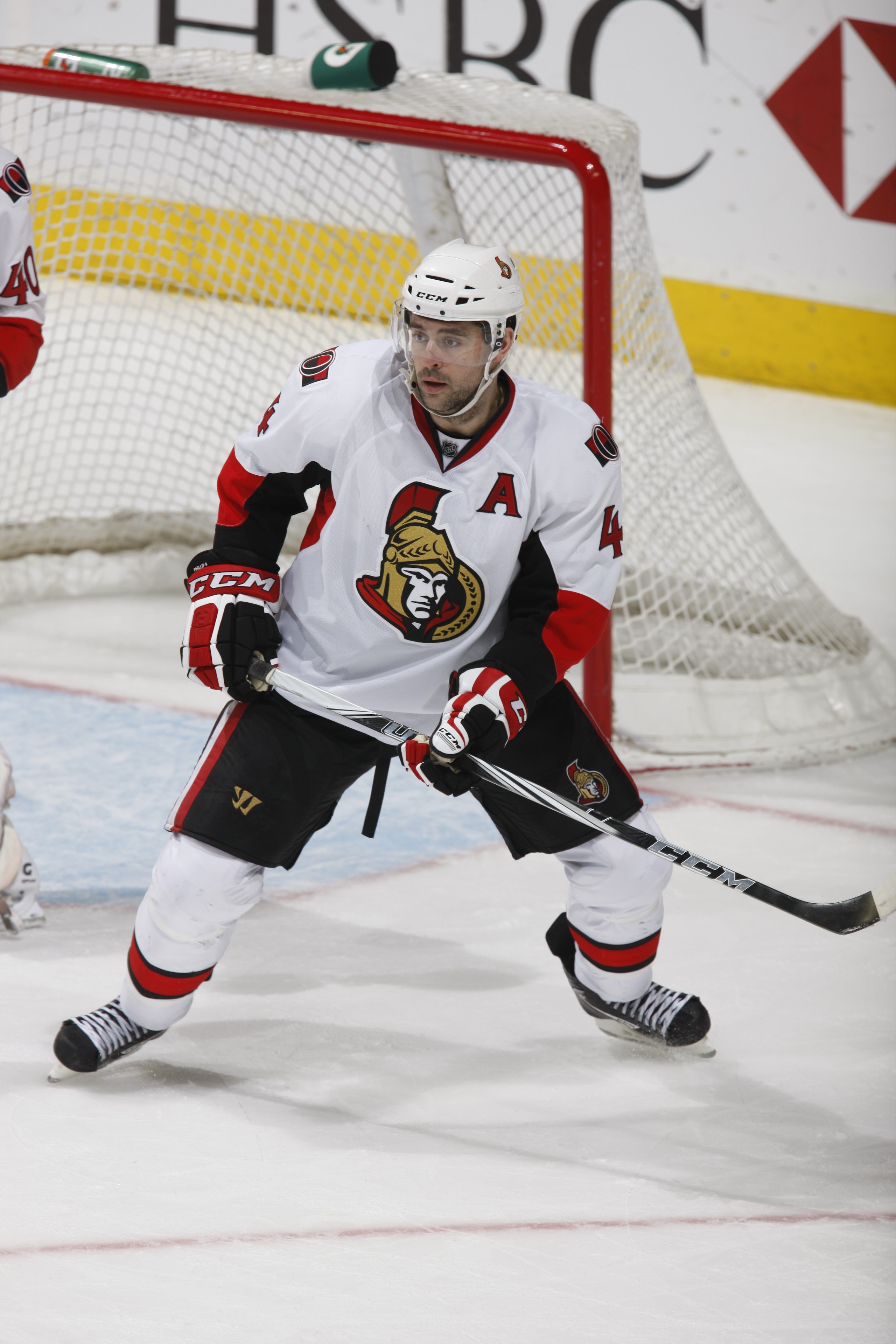 CALGARY, CANADA - FEBRUARY 9: Chris Phillips #4 of the Ottawa Senators skates against the Calgary Flames on February 9, 2011 at Scotiabank Saddledome in Calgary, Alberta, Canada. (Photo by Dale MacMillan/Getty Images) CALGARY, CANADA - FEBRUARY 9: Chris Phillips #4 of the Ottawa Senators skates against the Calgary Flames on February 9, 2011 at Scotiabank Saddledome in Calgary, Alberta, Canada. (Photo by Dale MacMillan/Getty Images)