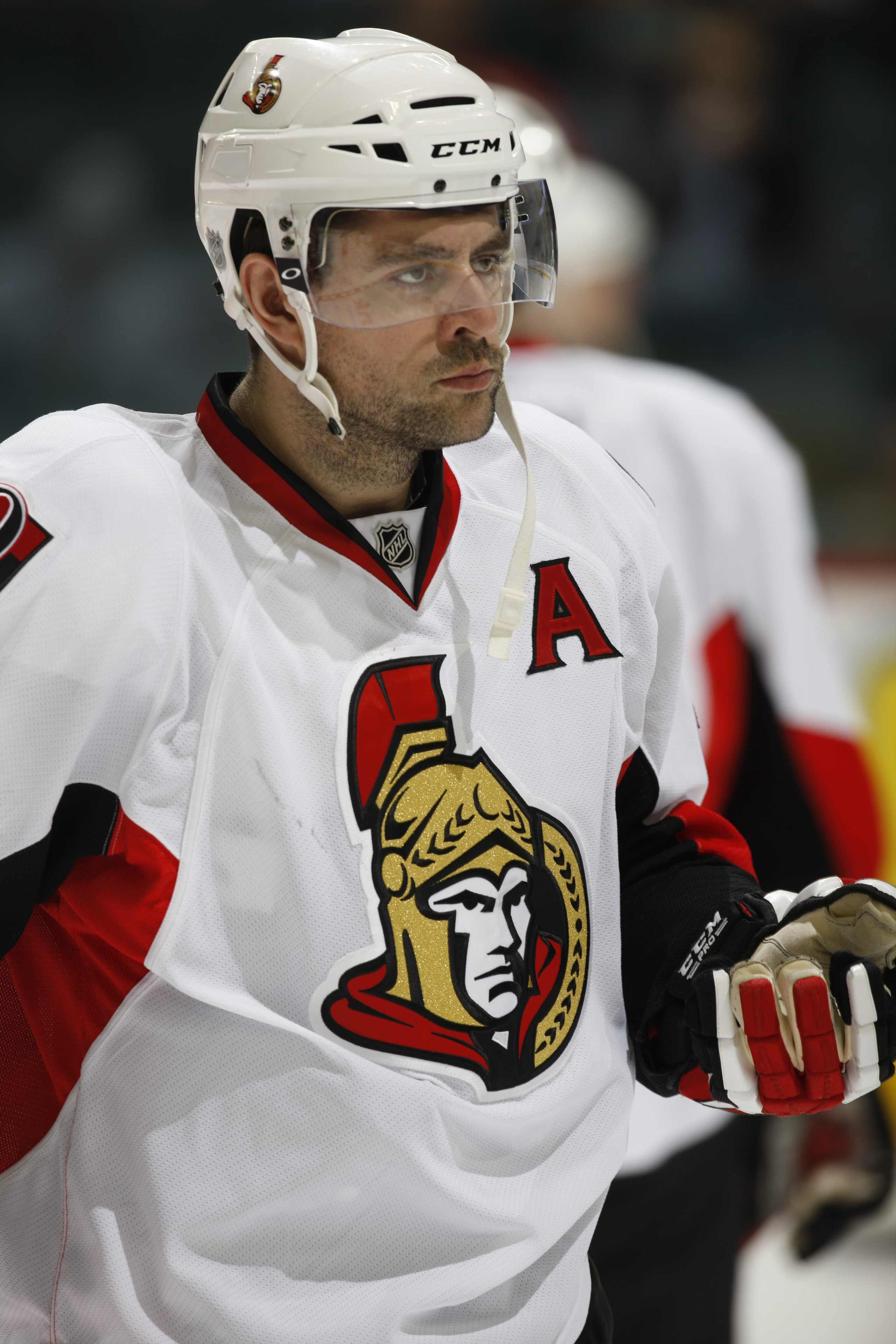 CALGARY, CANADA - FEBRUARY 9: Chris Phillips #4 of the Ottawa Senators skates against the Calgary Flames on February 9, 2011 at Scotiabank Saddledome in Calgary, Alberta, Canada. (Photo by Dale MacMillan/Getty Images) CALGARY, CANADA - FEBRUARY 9: Chris Phillips #4 of the Ottawa Senators skates against the Calgary Flames on February 9, 2011 at Scotiabank Saddledome in Calgary, Alberta, Canada. (Photo by Dale MacMillan/Getty Images)