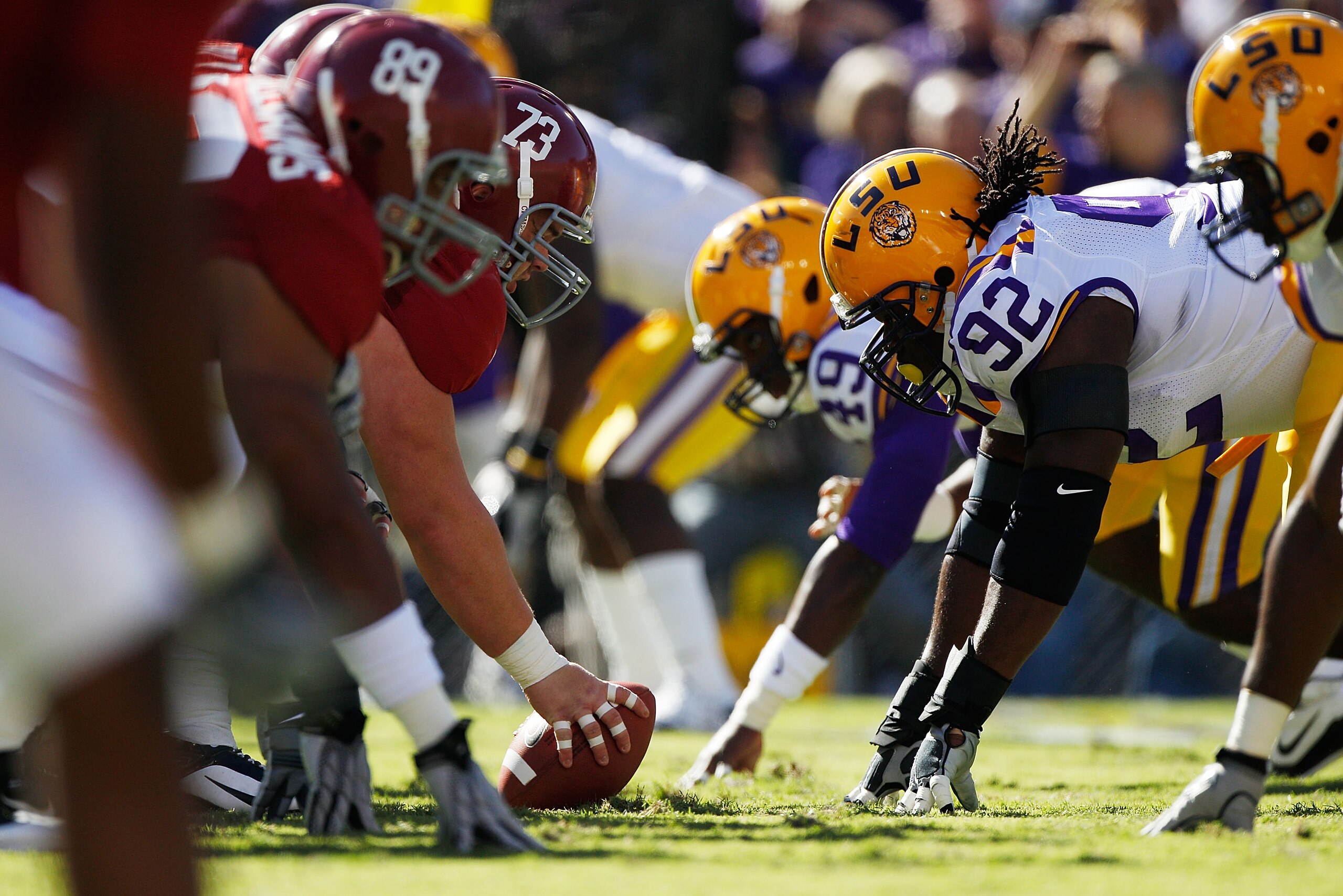 BATON ROUGE, LA - NOVEMBER 06: Drake Nevis #92 of the Louisiana State University Tigers in action during the game against the Alabama Crimson Tide at Tiger Stadium on November 6, 2010 in Baton Rouge, Louisiana. (Photo by Chris Graythen/Getty Images) BATON ROUGE, LA - NOVEMBER 06: Drake Nevis #92 of the Louisiana State University Tigers in action during the game against the Alabama Crimson Tide at Tiger Stadium on November 6, 2010 in Baton Rouge, Louisiana. (Photo by Chris Graythen/Getty Images)