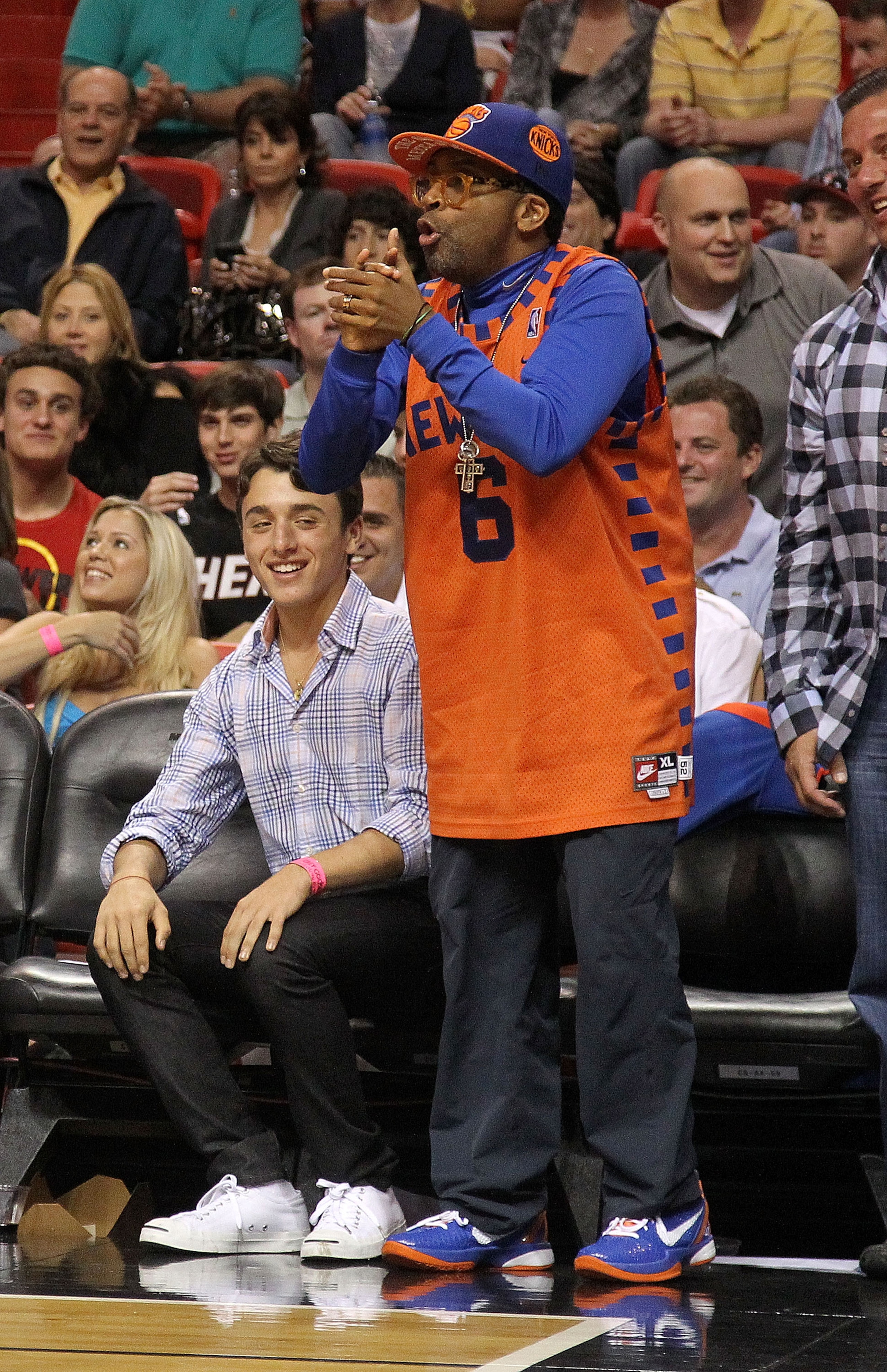 MIAMI, FL - FEBRUARY 27: Director Spike Lee watches a game between the Miami Heat and the New York Knicks at American Airlines Arena on February 27, 2011 in Miami, Florida. NOTE TO USER: User expressly acknowledges and agrees that, by downloading and/or u MIAMI, FL - FEBRUARY 27: Director Spike Lee watches a game between the Miami Heat and the New York Knicks at American Airlines Arena on February 27, 2011 in Miami, Florida. NOTE TO USER: User expressly acknowledges and agrees that, by downloading and/or u