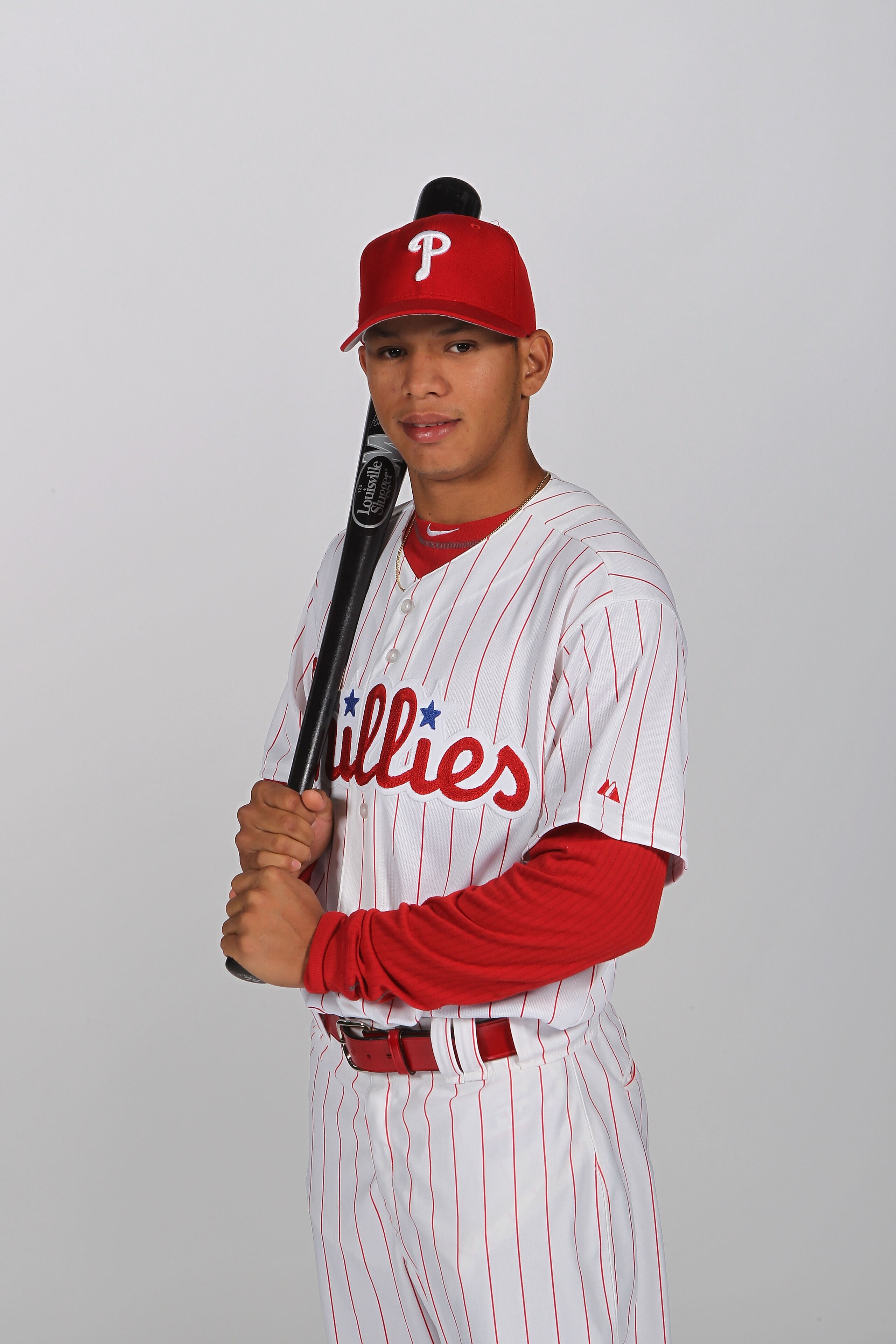 CLEARWATER, FL - FEBRUARY 22:  Cesar Hernandez #74 of the Philadelphia Phillies poses for a photo during Spring Training Media Photo Day at Bright House Networks Field on February 22, 2011 in Clearwater, Florida.  (Photo by Nick Laham/Getty Images)