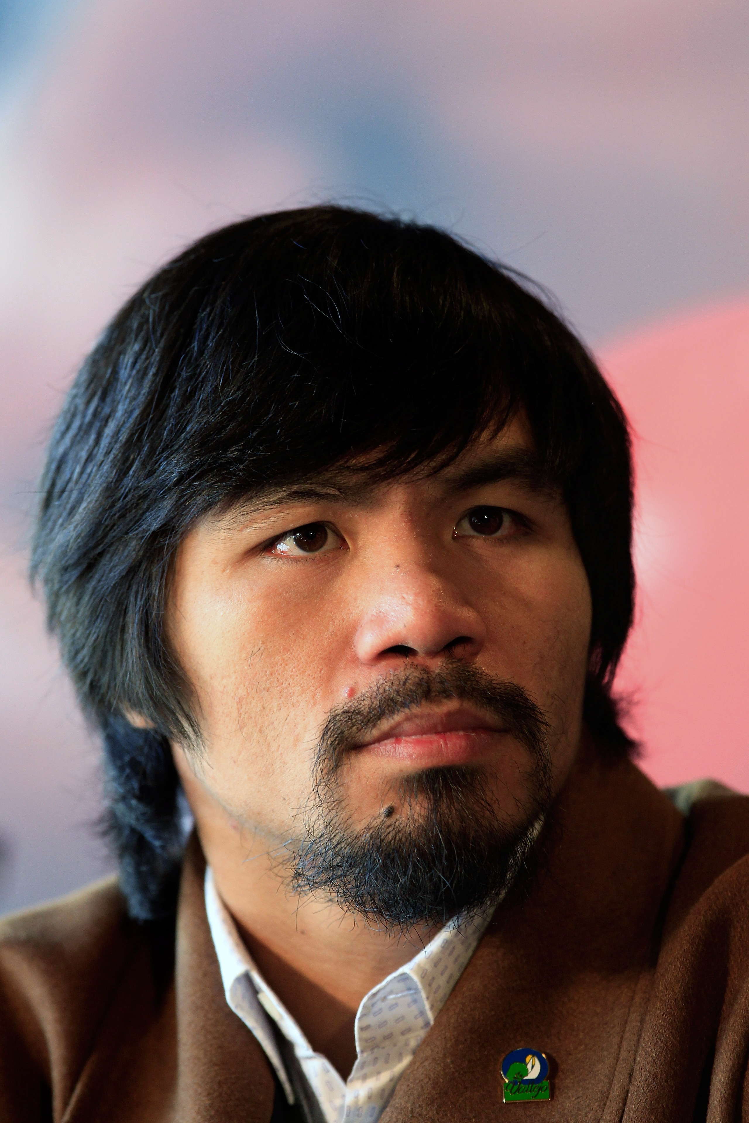 NEW YORK, NY - FEBRUARY 14:  Manny Pacquiao looks on at a press conference to promote his upcoming fight with Shane Mosley at The Lighthouse at Chelsea Piers on February 14, 2011 in New York City.  (Photo by Chris Trotman/Getty Images)