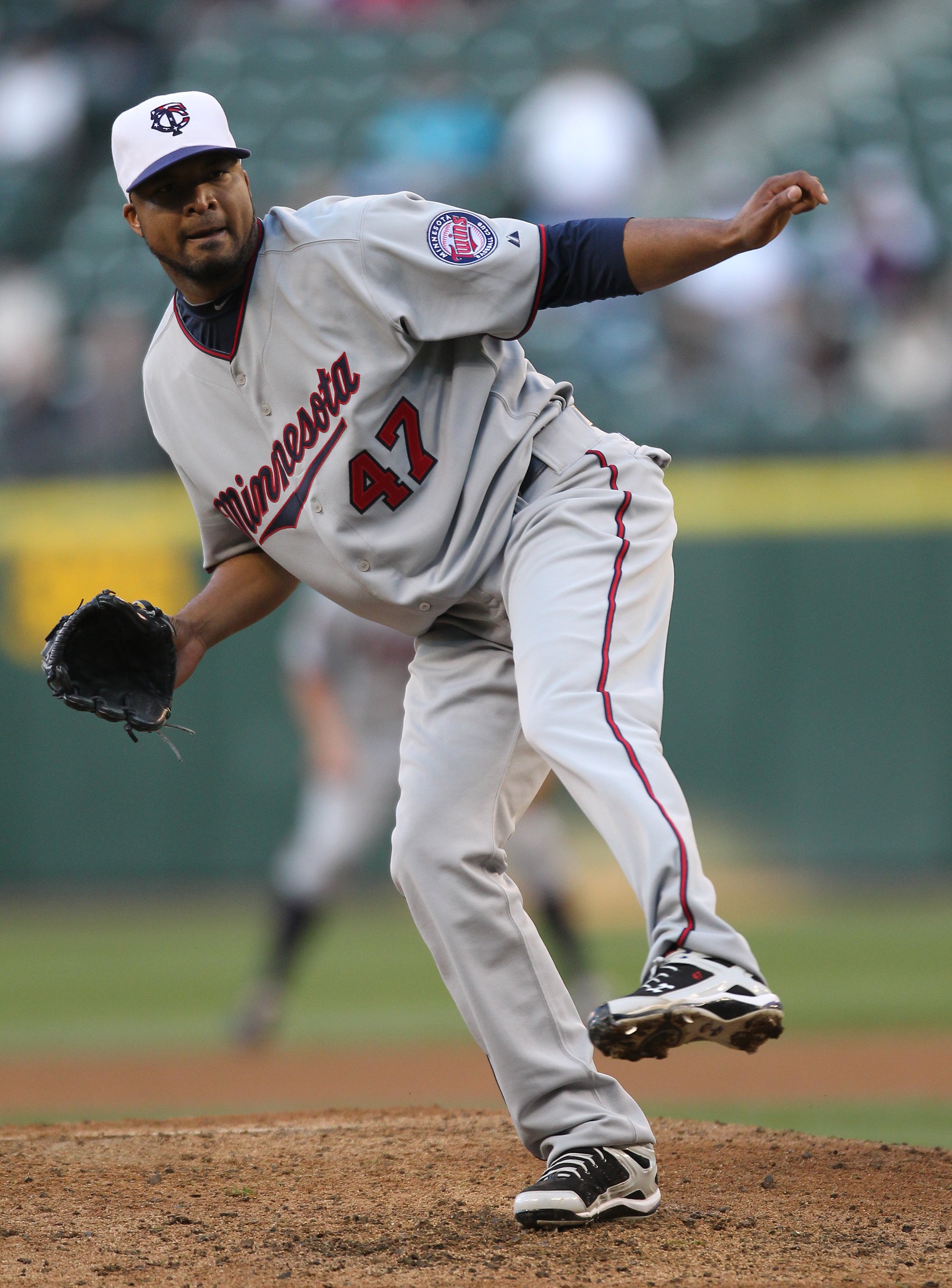 SEATTLE - MAY 31:  Starting pitcher Francisco Liriano #47 of the Minnesota Twins pitches against the Seattle Mariners at Safeco Field on May 31, 2010 in Seattle, Washington. (Photo by Otto Greule Jr/Getty Images)