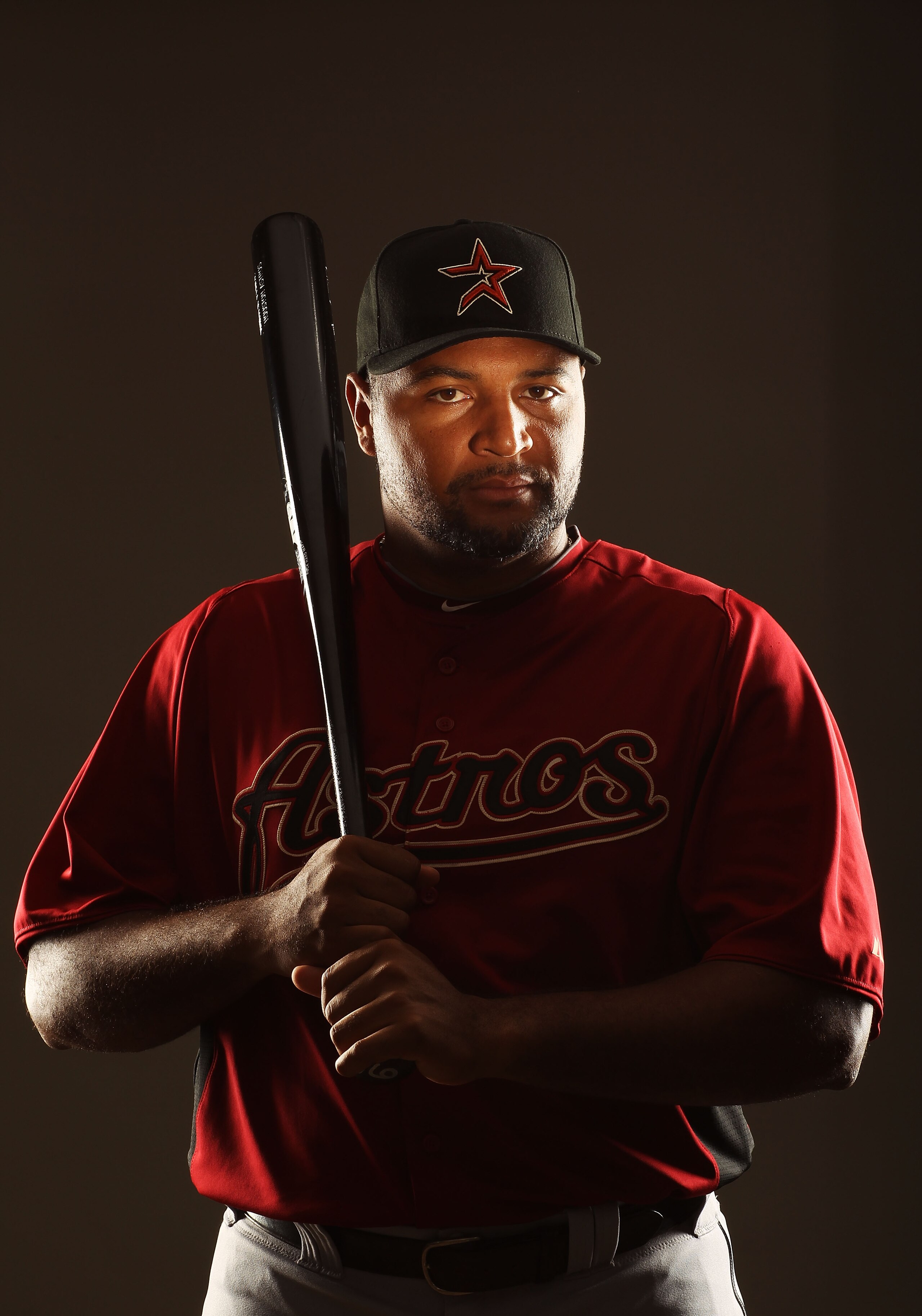 KISSIMMEE, FL - FEBRUARY 24:  Carlos Lee #45 of the Houston Astros poses for a portrait Spring Training photo Day at Osceola County Stadium  on February 24, 2011 in Kissimmee, Florida.  (Photo by Al Bello/Getty Images)