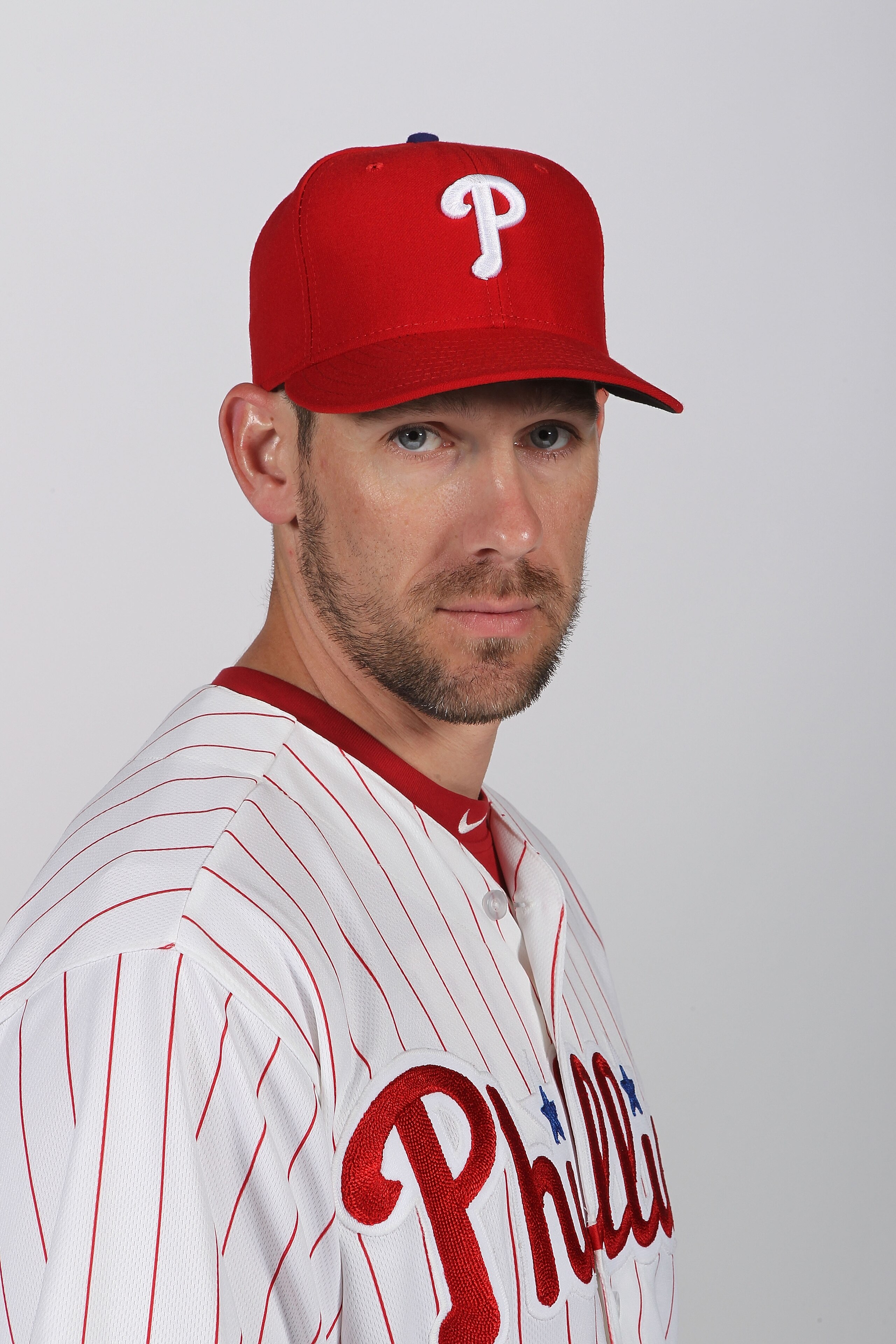 CLEARWATER, FL - FEBRUARY 22:  Cliff Lee #33 of the Philadelphia Phillies poses for a photo during Spring Training Media Photo Day at Bright House Networks Field on February 22, 2011 in Clearwater, Florida.  (Photo by Nick Laham/Getty Images)