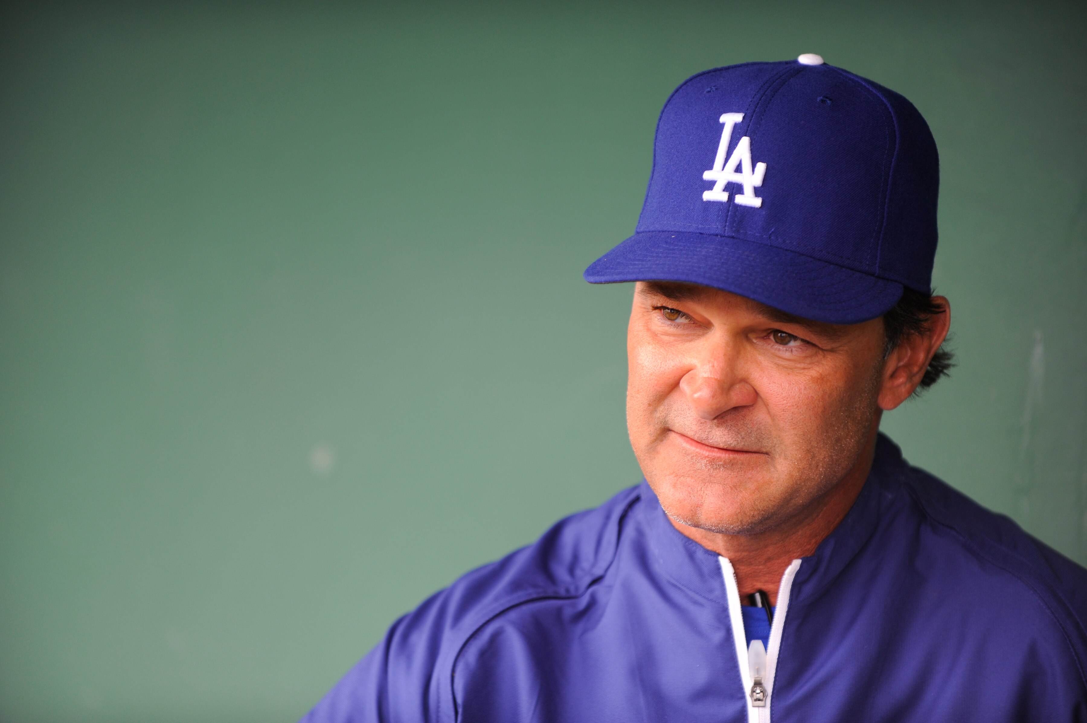 SCOTTSDALE, AZ - FEBRUARY 26: Manager Don Mattingly of the Los Angeles Dodgers looks on during a spring training game against the San Francisco Giants at Scottsdale Stadium on February 26, 2011 in Scottsdale, Arizona. (Photo by Rob Tringali/Getty Images)