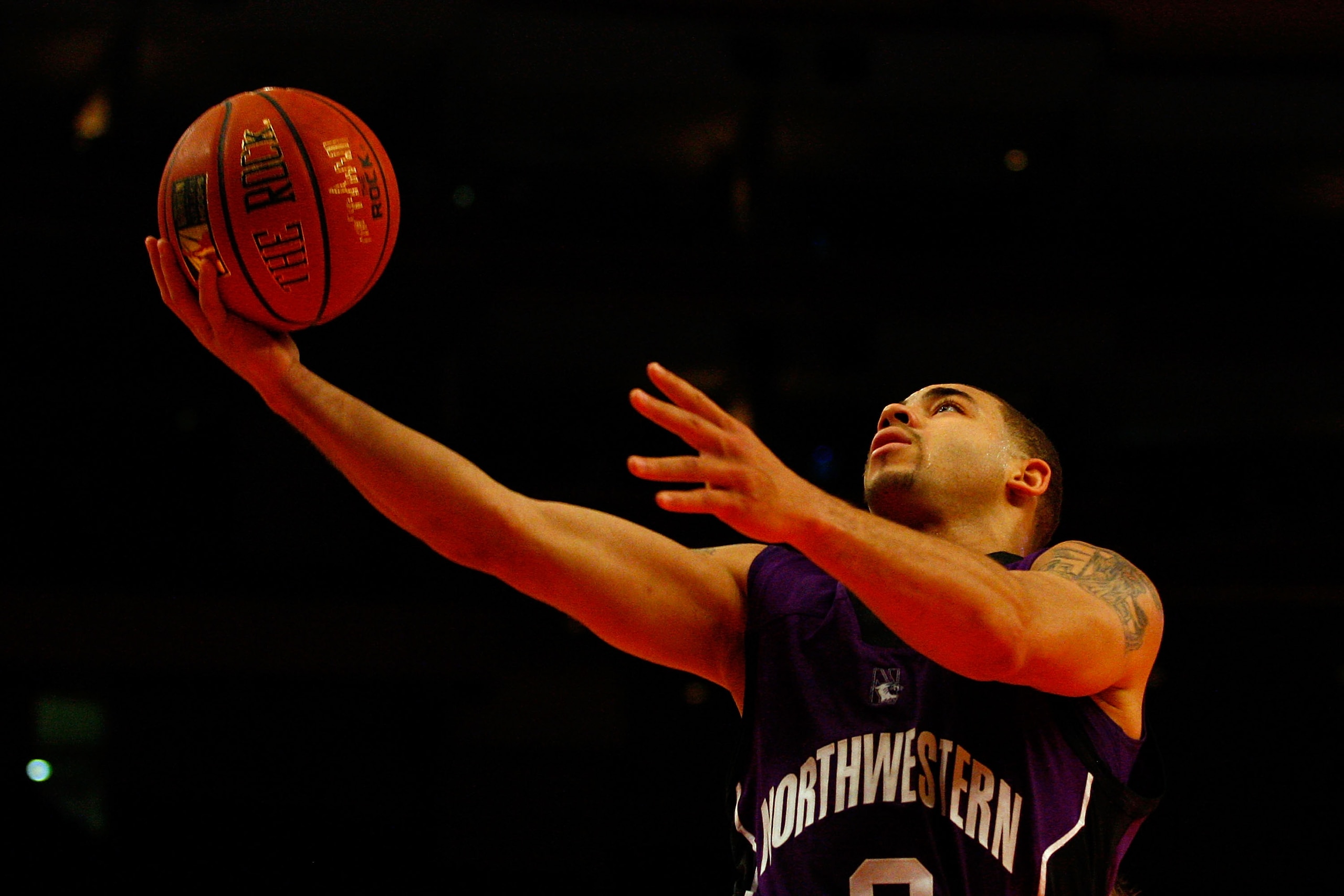 NEW YORK, NY - DECEMBER 20:  Michael Thompson #2 of the Northwestern Wildcats drives for a shot attempt against the St. Francis Terriers during the Madison Square Garden Holiday Festival at Madison Square Garden on December 20, 2010 in New York City.  (Ph