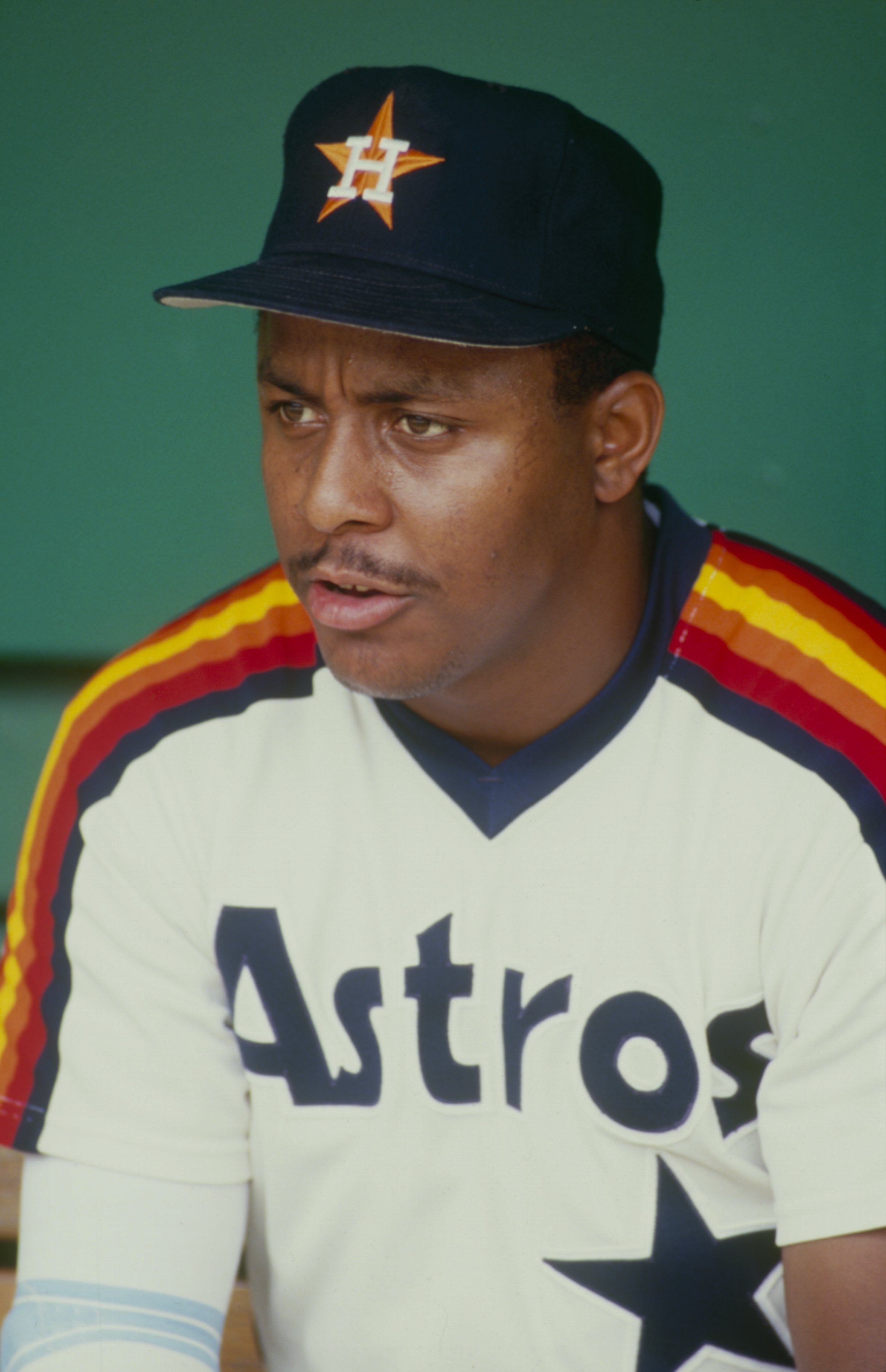 1987:  Billy Hatcher of the Houston Astros looks on during a game in the 1987 season. (Photo by Scott Halleran/Getty Images)