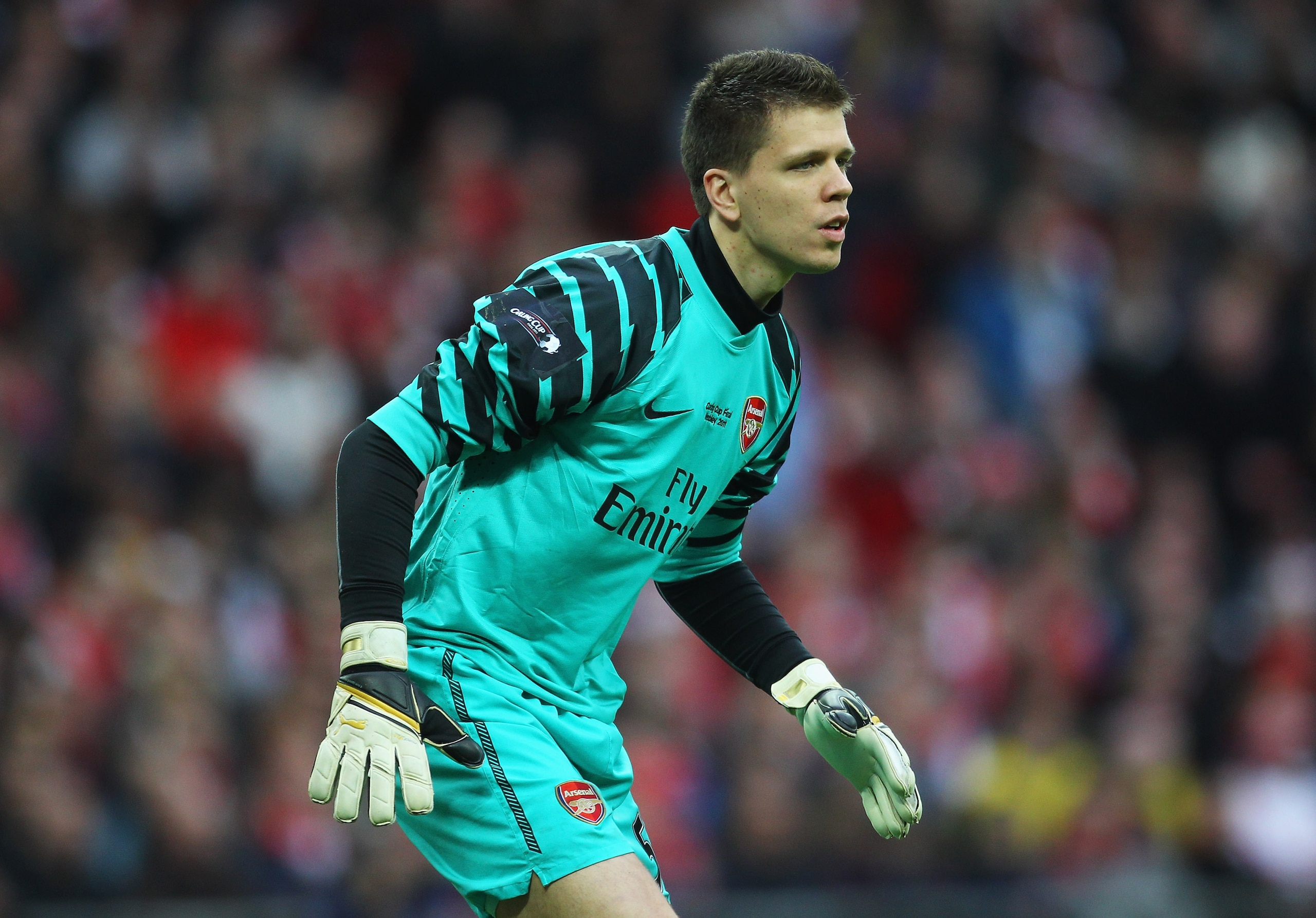 LONDON, ENGLAND - FEBRUARY 27:  Goalkeeper Wojciech Szczesny of Arsenal looks on during the Carling Cup Final between Arsenal and Birmingham City at Wembley Stadium on February 27, 2011 in London, England.  (Photo by Alex Livesey/Getty Images)