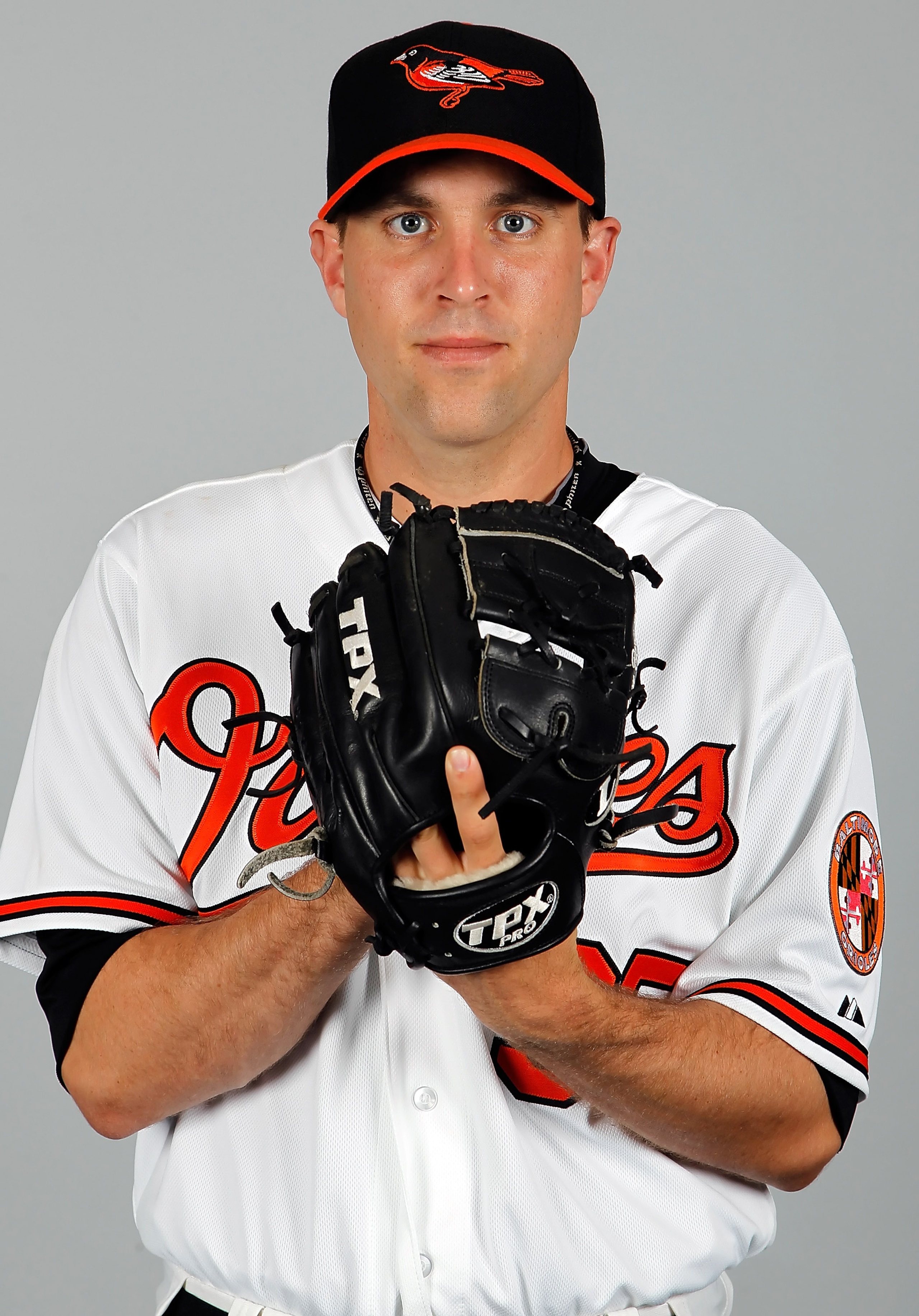 SARASOTA, FL - FEBRUARY 26:  Pitcher Brad Bergesen #35 of the Baltimore Orioles poses for a photo during photo day at Ed Smith Stadium on February 26, 2011 in Sarasota, Florida.  (Photo by J. Meric/Getty Images)
