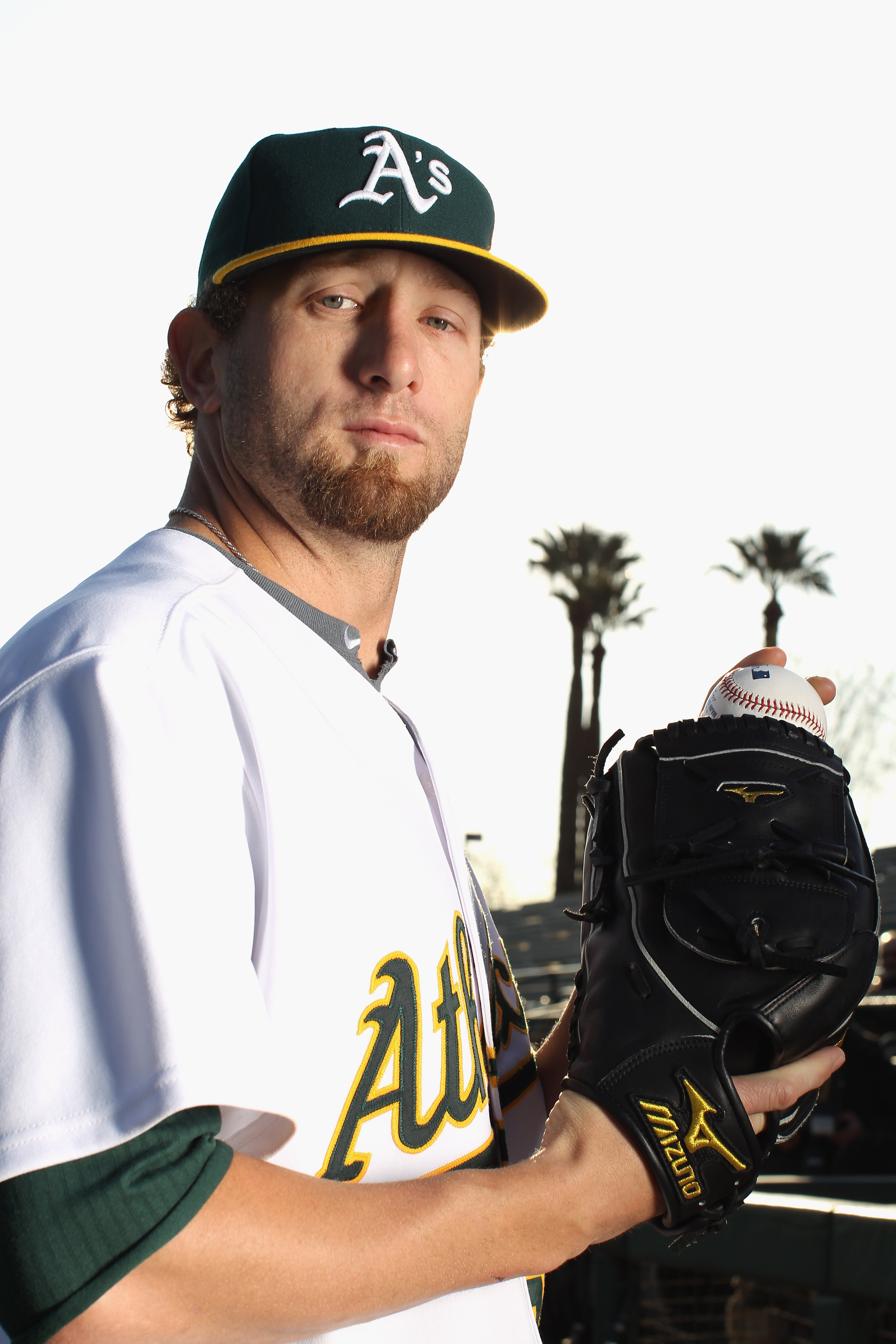 PHOENIX, AZ - FEBRUARY 24: Dallas Braden #51 of the Oakland Athletics poses for a portrait during media photo day at Phoenix Municipal Stadium on February 24, 2011 in Phoenix, Arizona.  (Photo by Ezra Shaw/Getty Images)