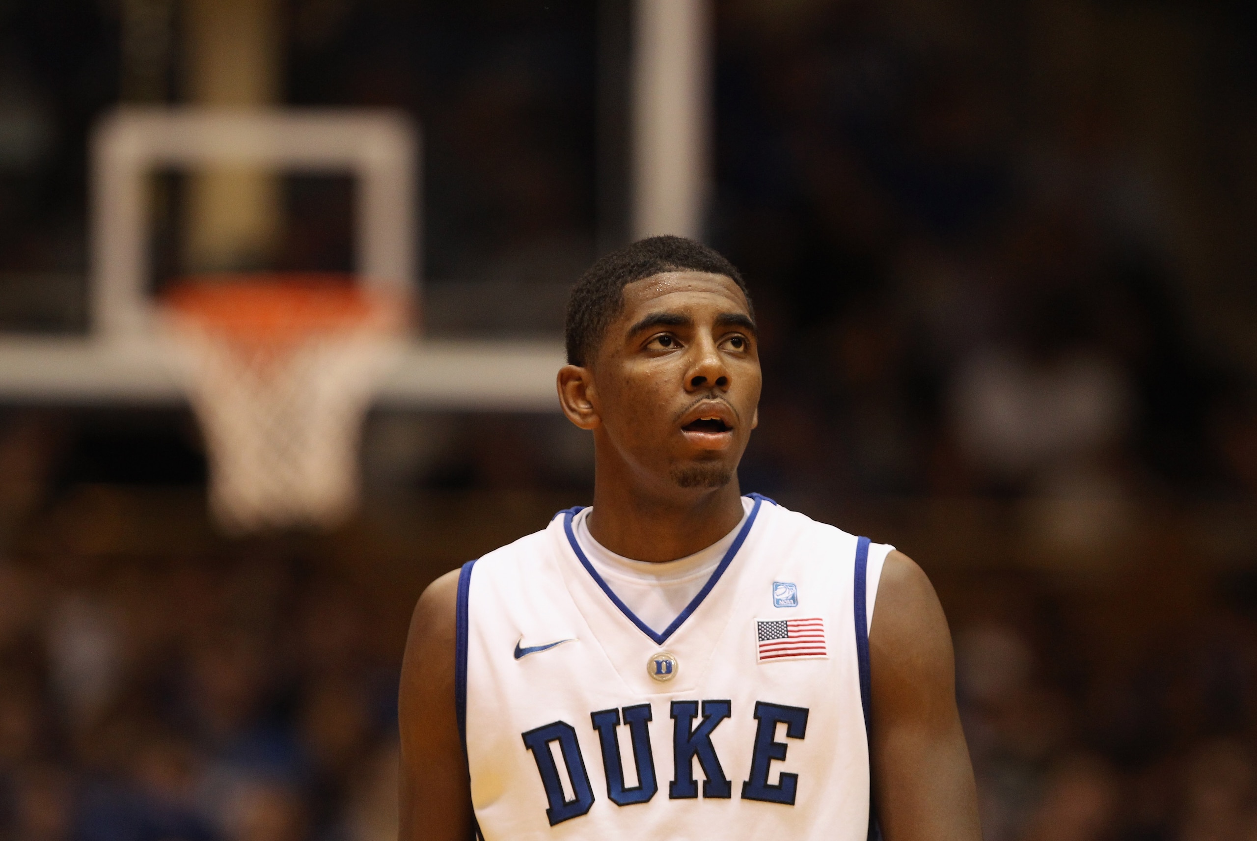 DURHAM, NC - DECEMBER 01: Kyrie Irving #1 of the Duke Blue Devils watches on during their game against the Michigan State Spartans at Cameron Indoor Stadium on December 1, 2010 in Durham, North Carolina. (Photo by Streeter Lecka/Getty Images) DURHAM, NC - DECEMBER 01: Kyrie Irving #1 of the Duke Blue Devils watches on during their game against the Michigan State Spartans at Cameron Indoor Stadium on December 1, 2010 in Durham, North Carolina. (Photo by Streeter Lecka/Getty Images)